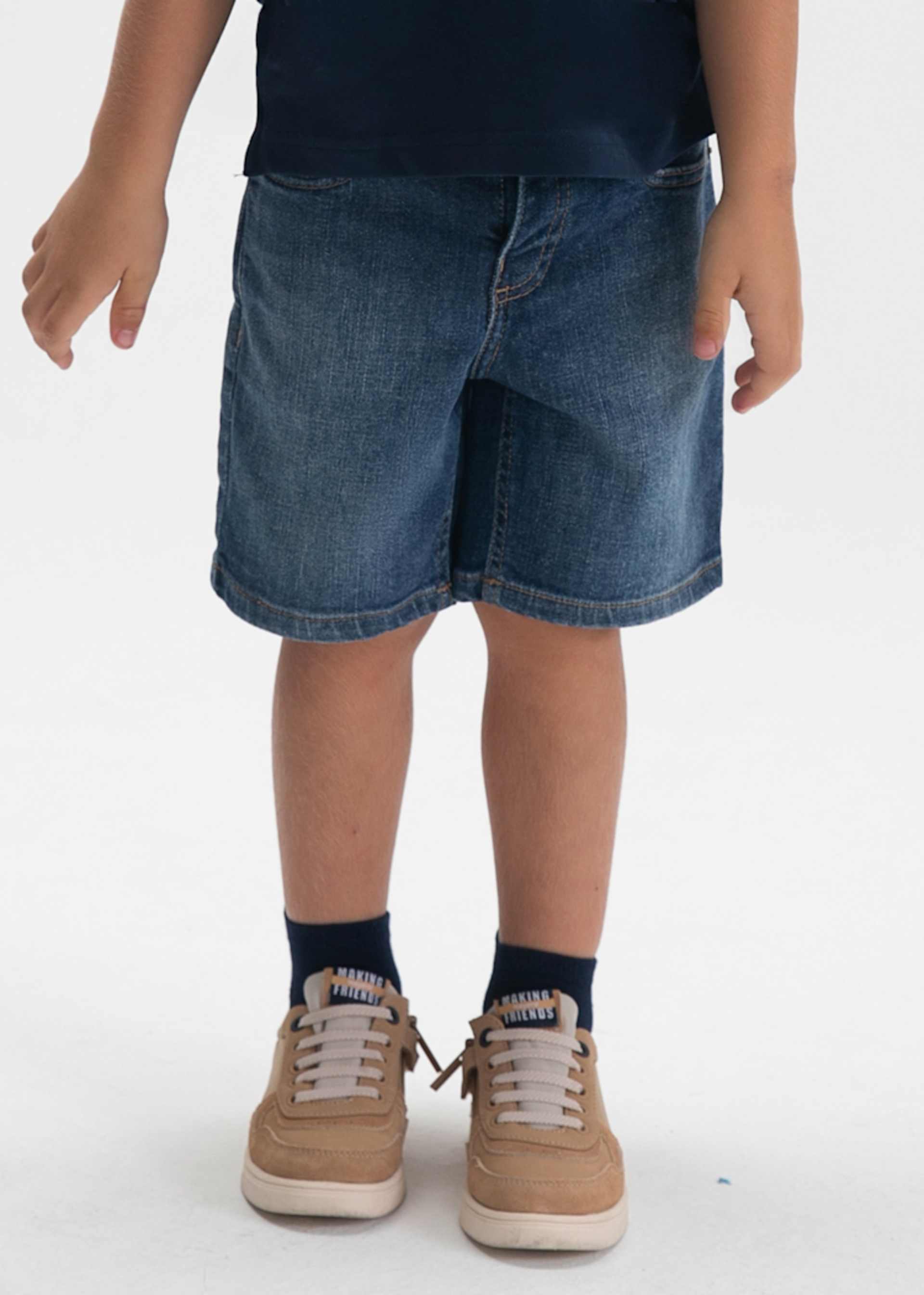 Bermuda de mezclilla básica niño