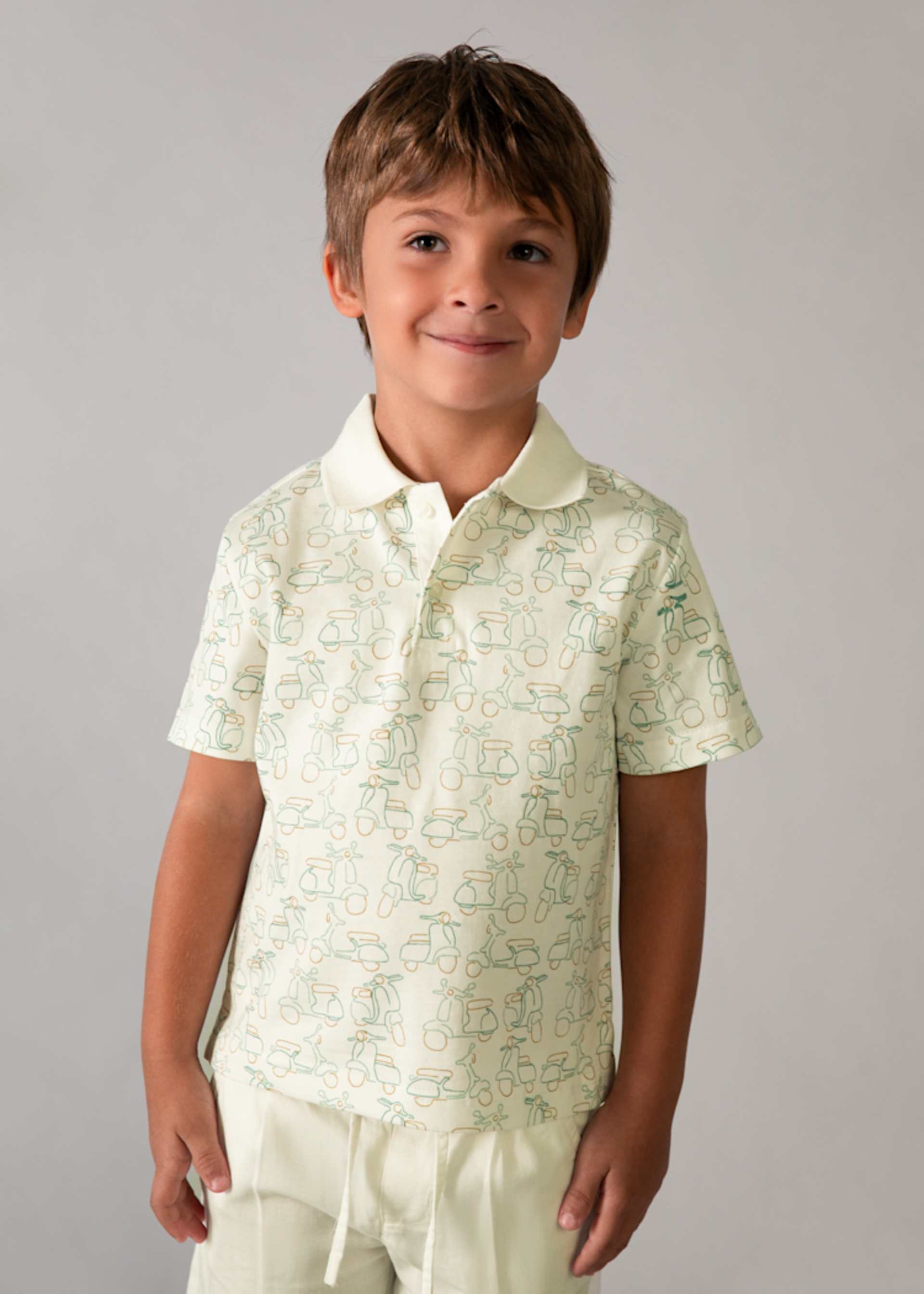 Printed polo shirt for Boy