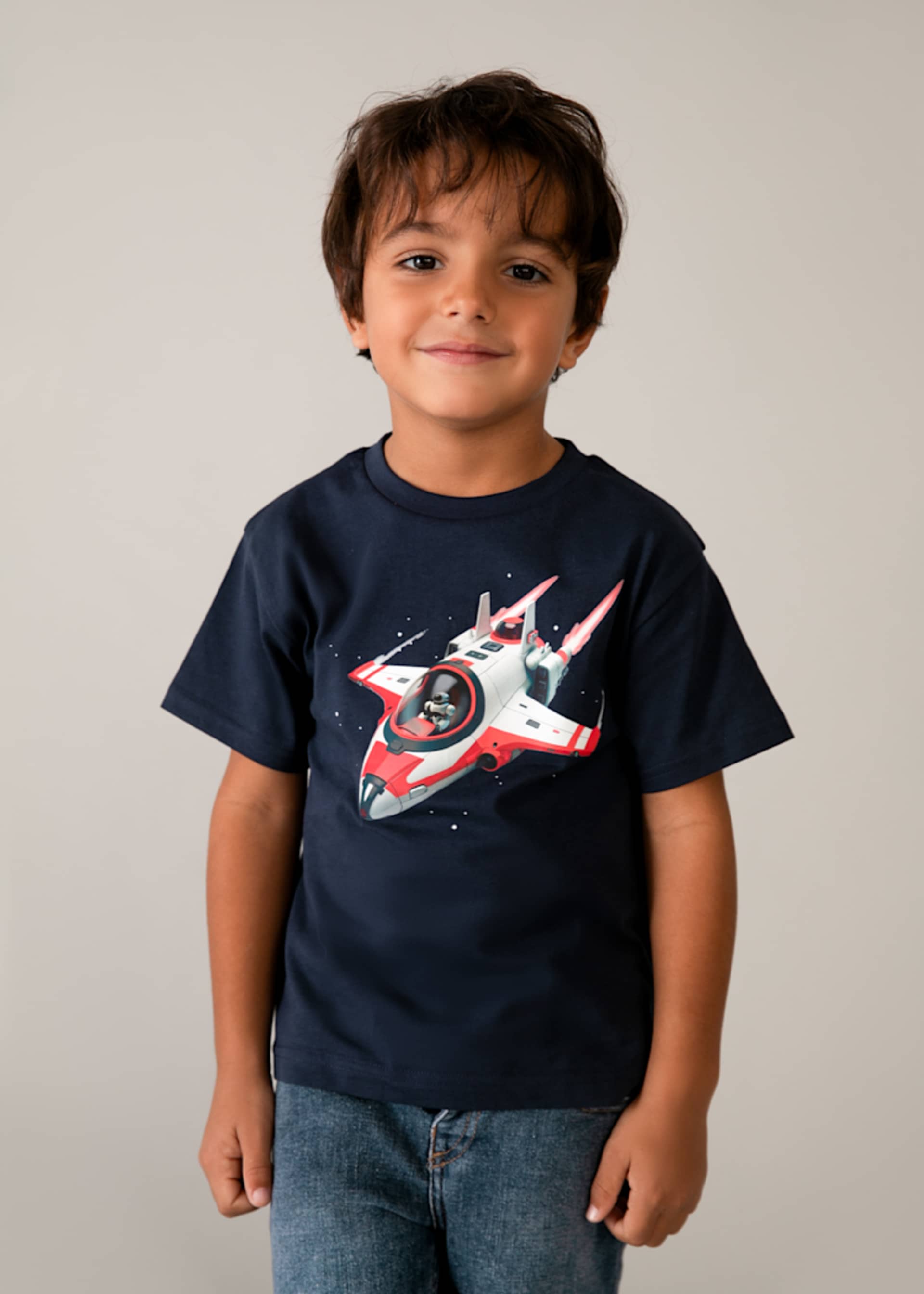Playera nave espacial niño