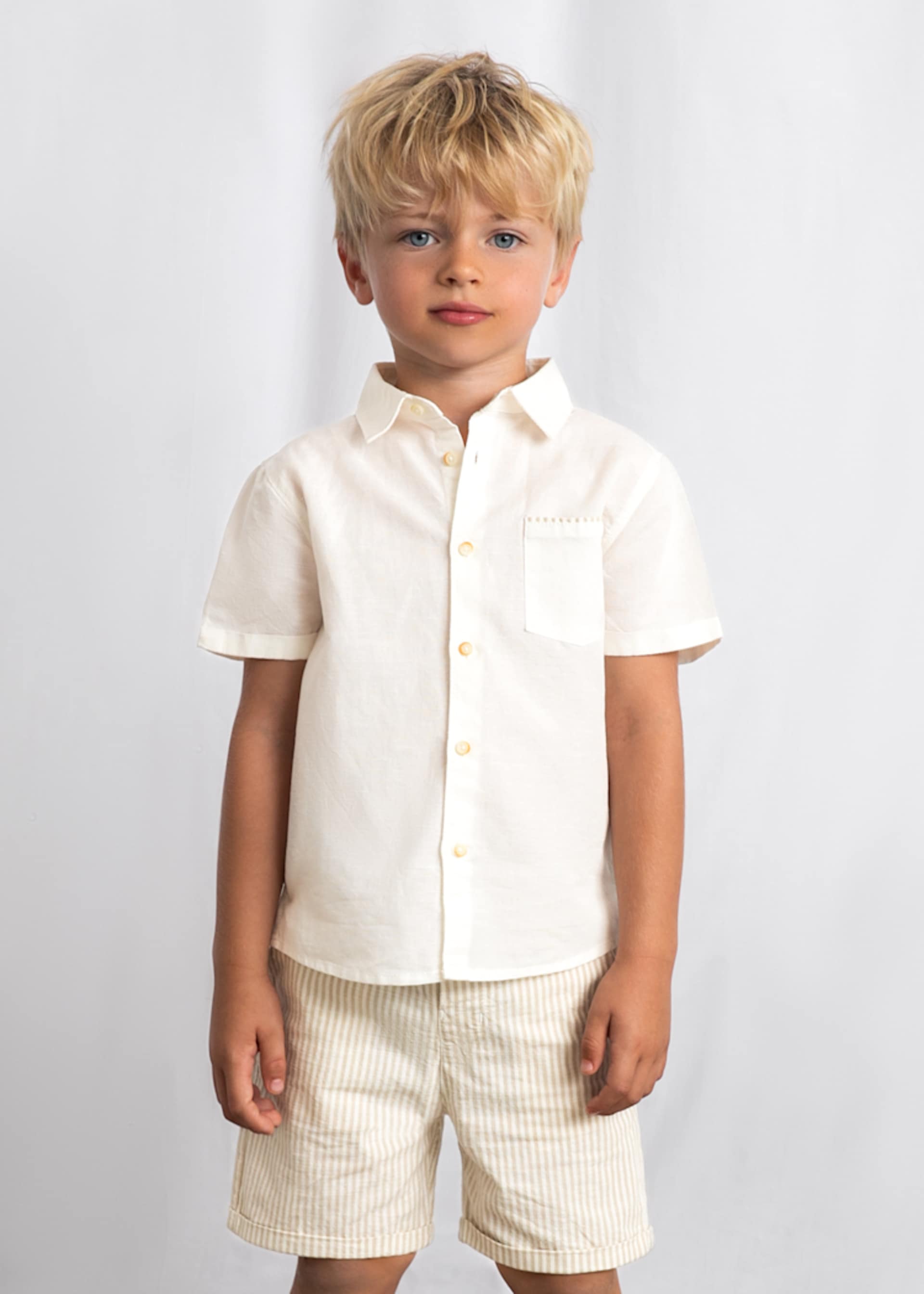 Boy Linen Shorts and Shirt Set