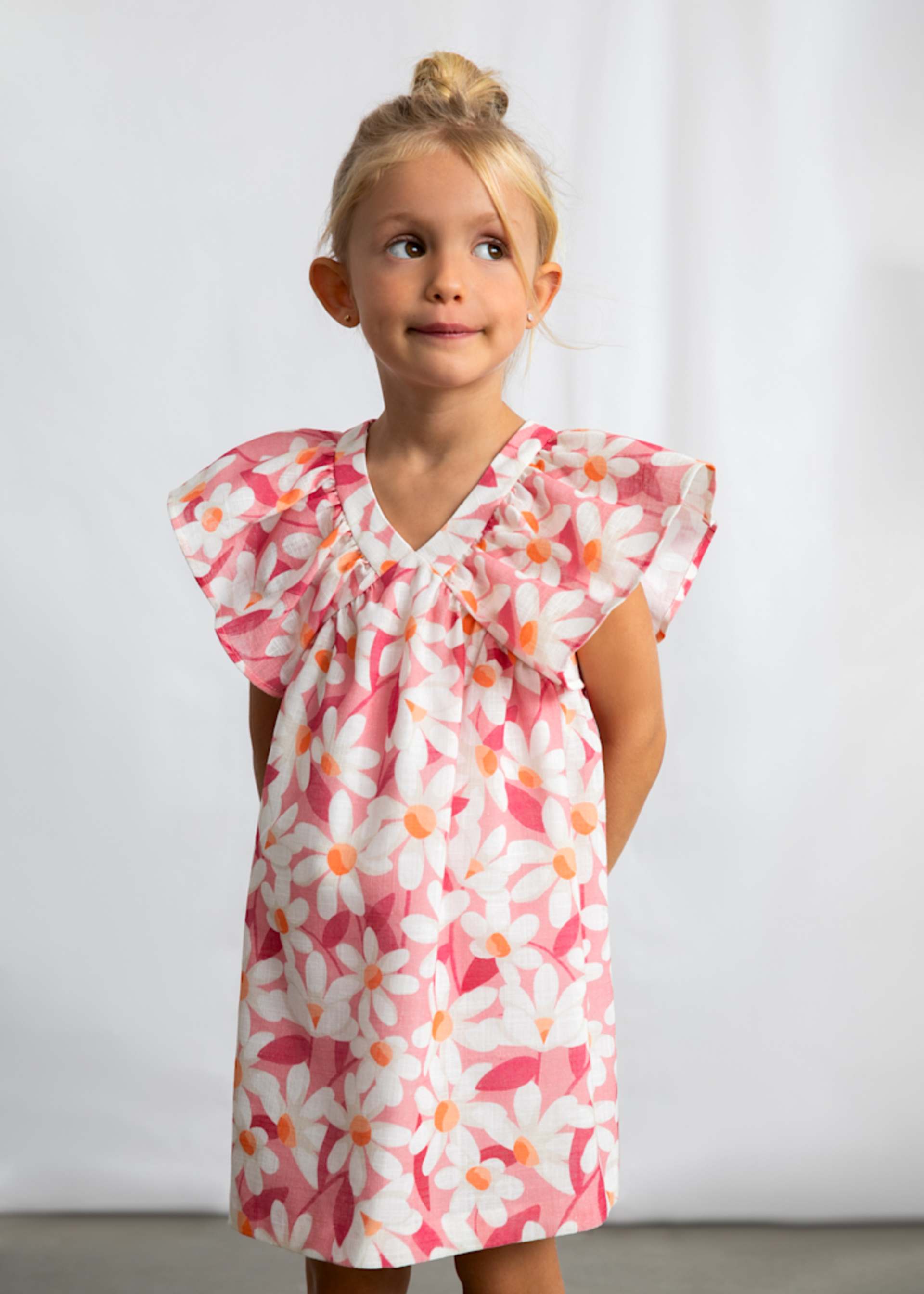 Robe cérémonie imprimé floral fille