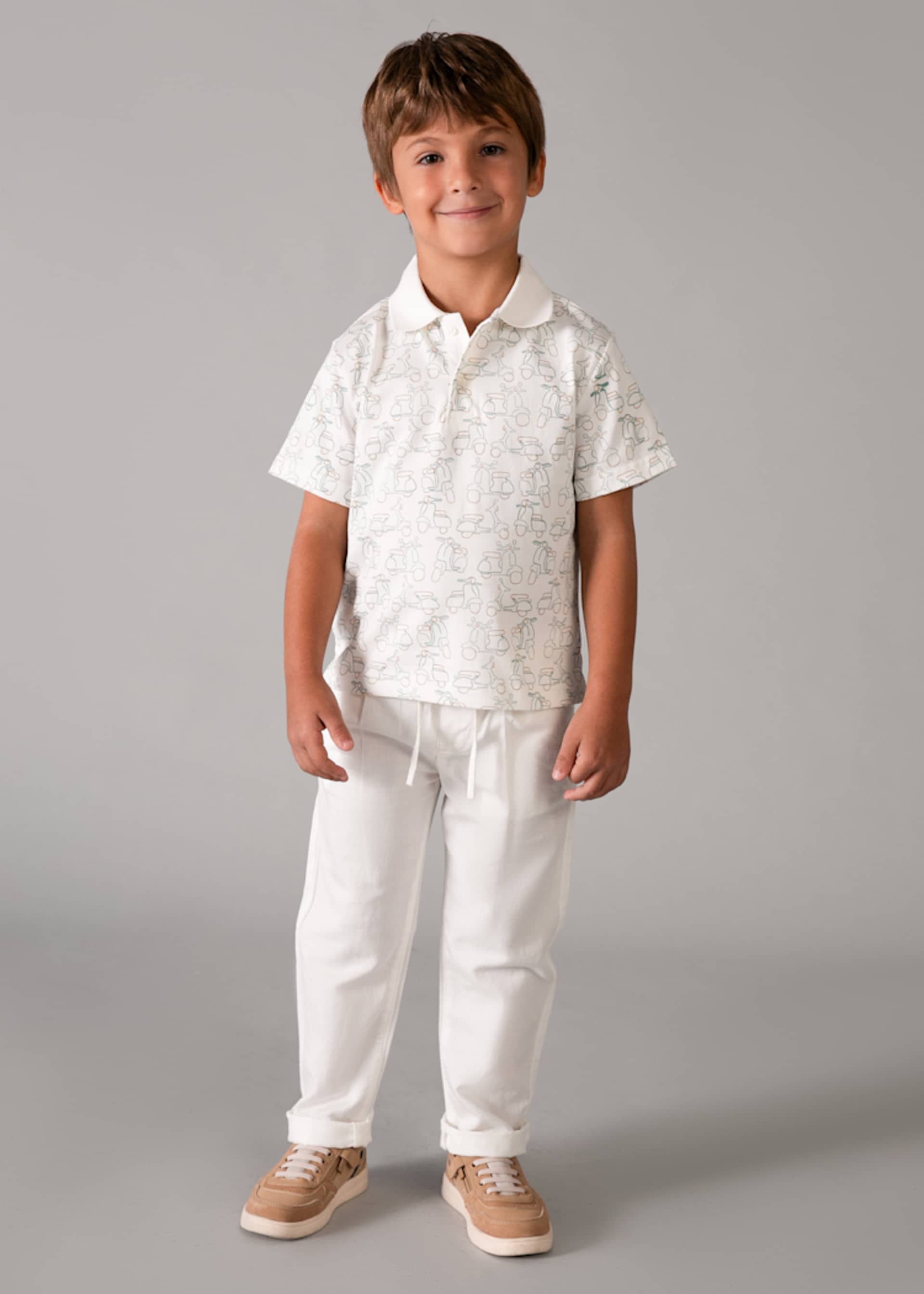 Leinen Chinohose relaxed Jungen