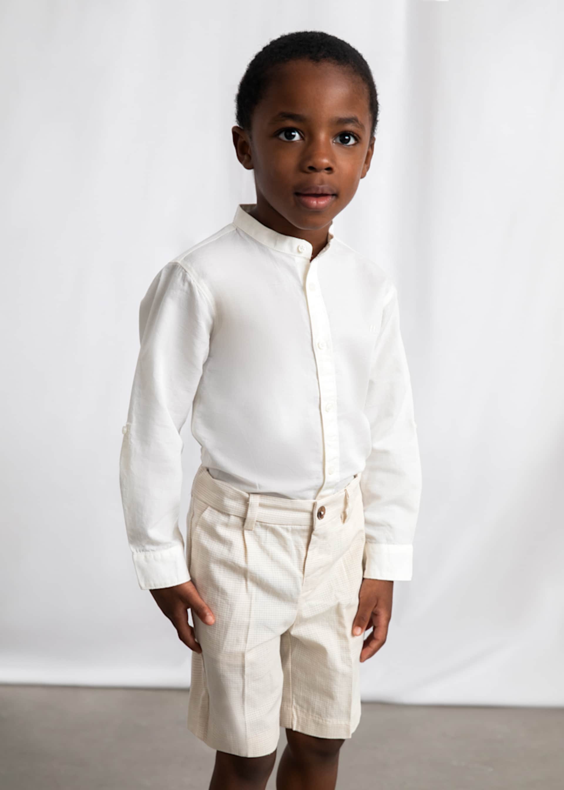 Linen Bermuda shorts for boys