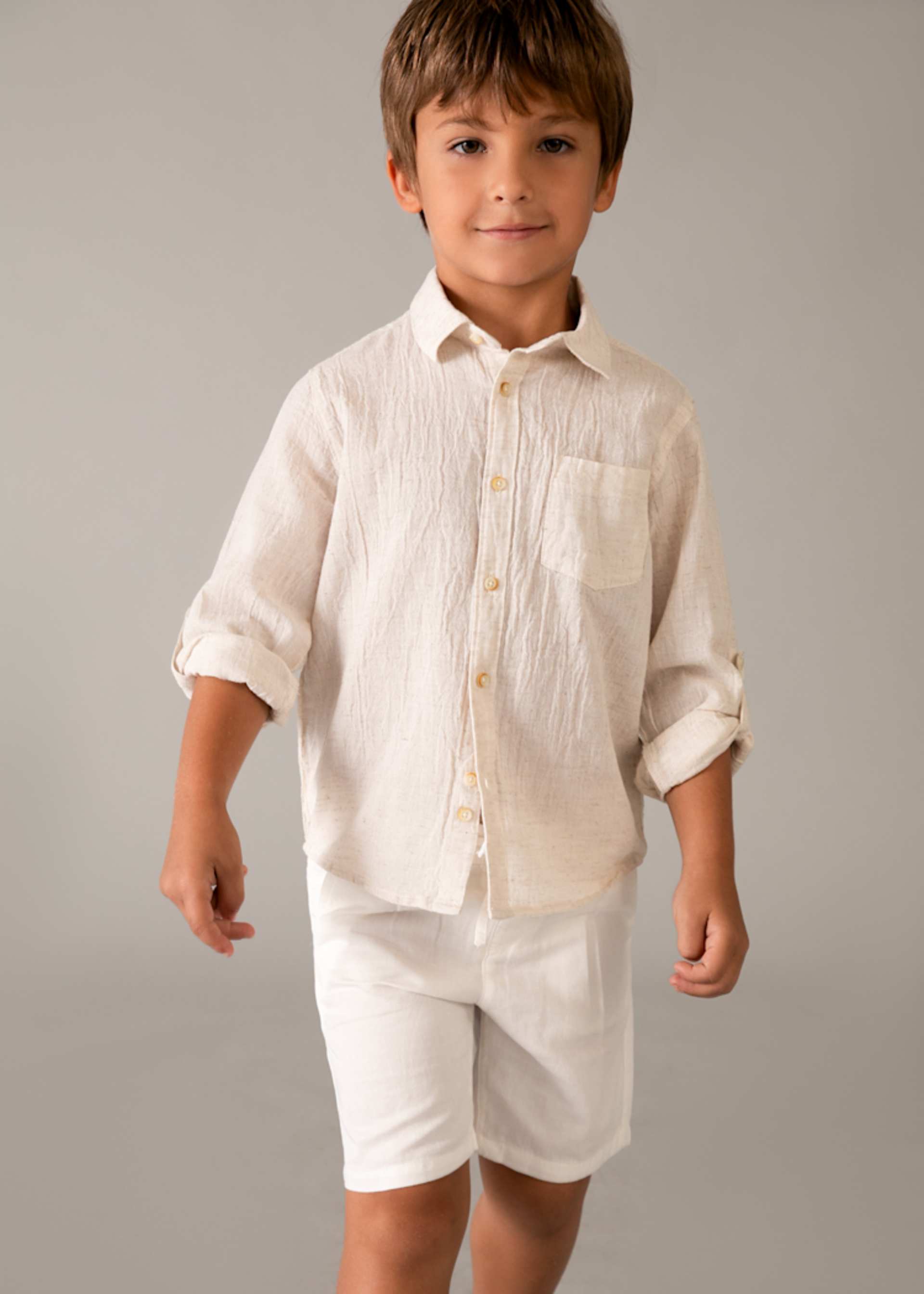 Bermuda relaxed linen shorts boy