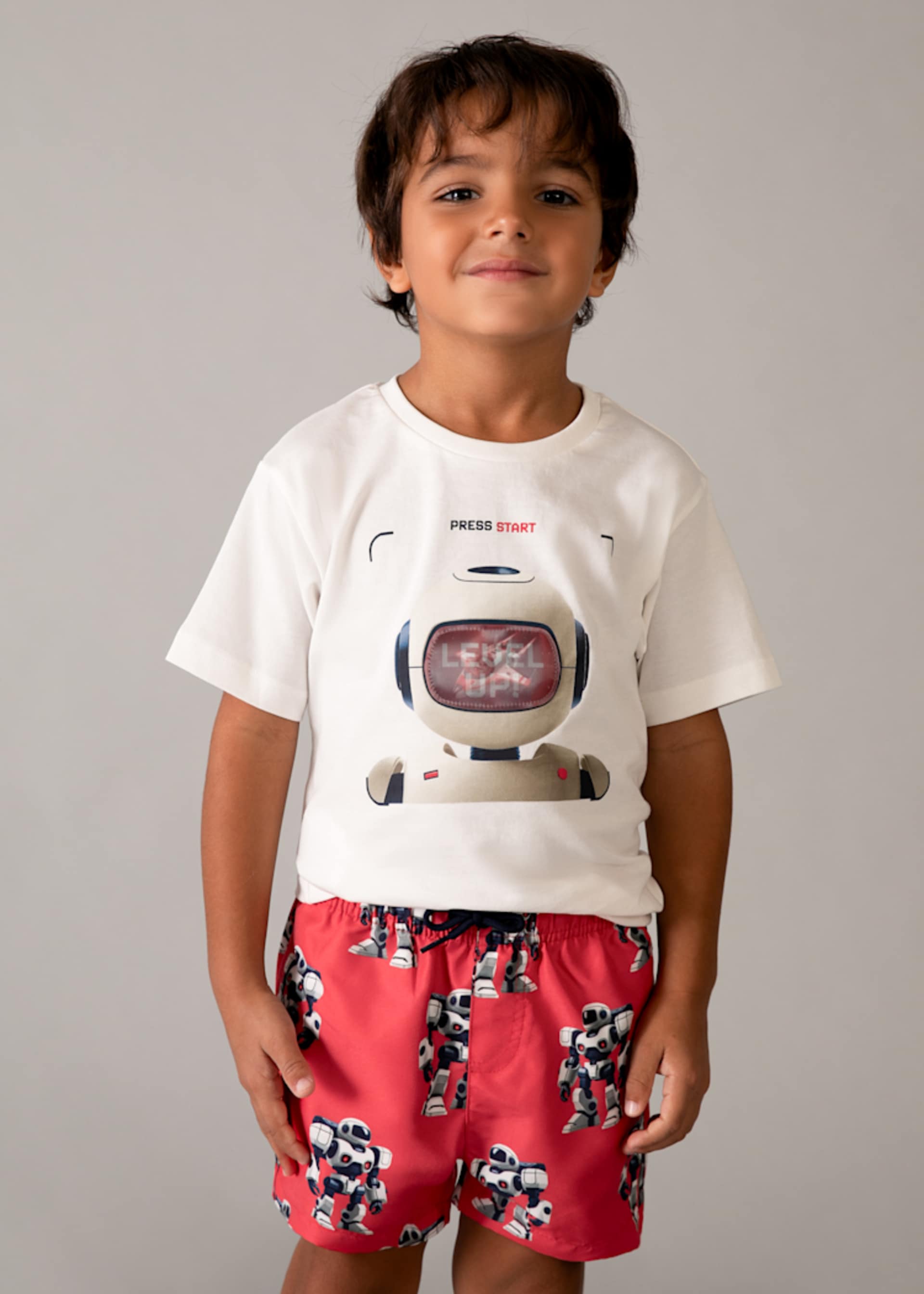 Maglietta interattiva robot bambino