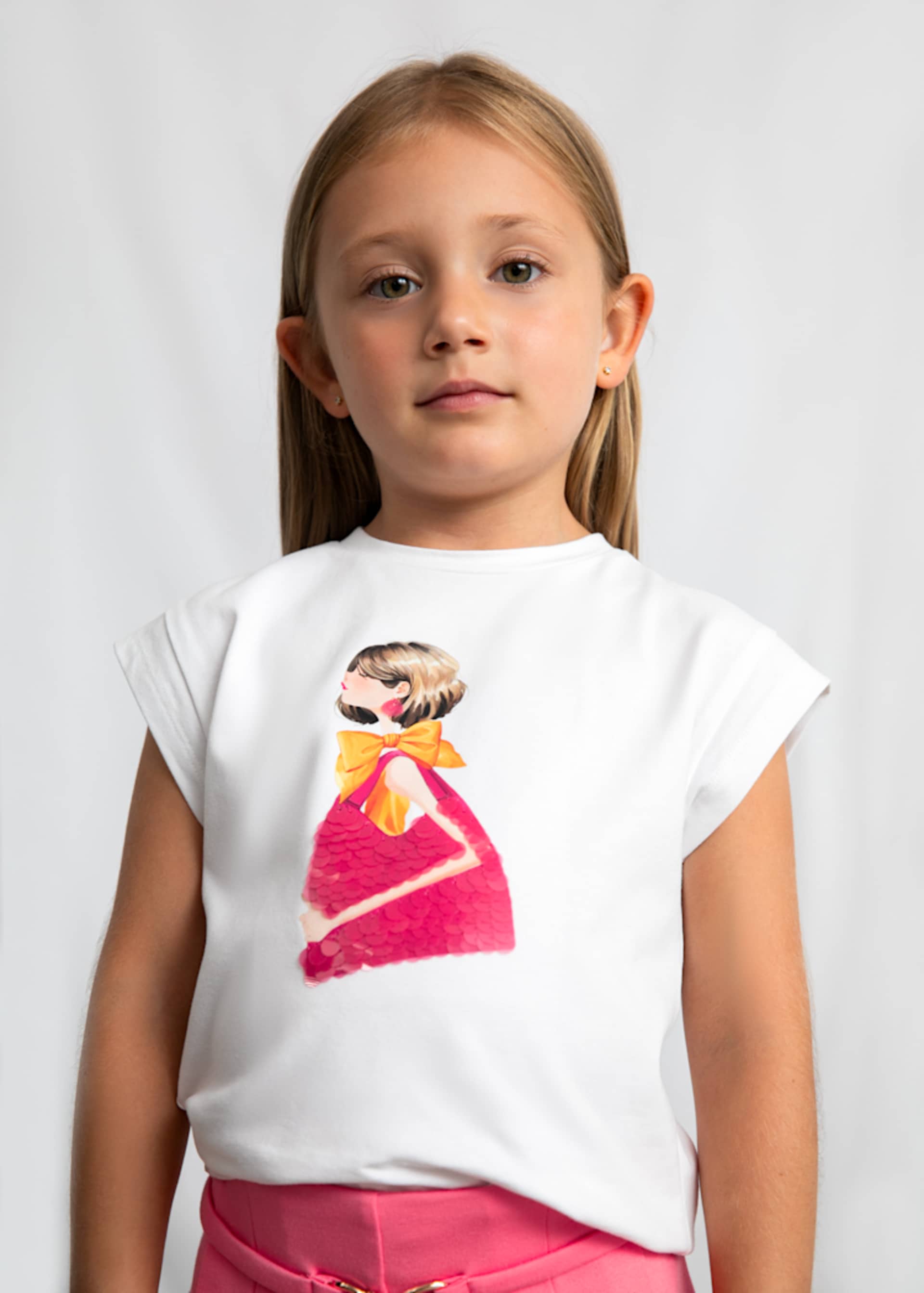T-shirt estampado boneca menina