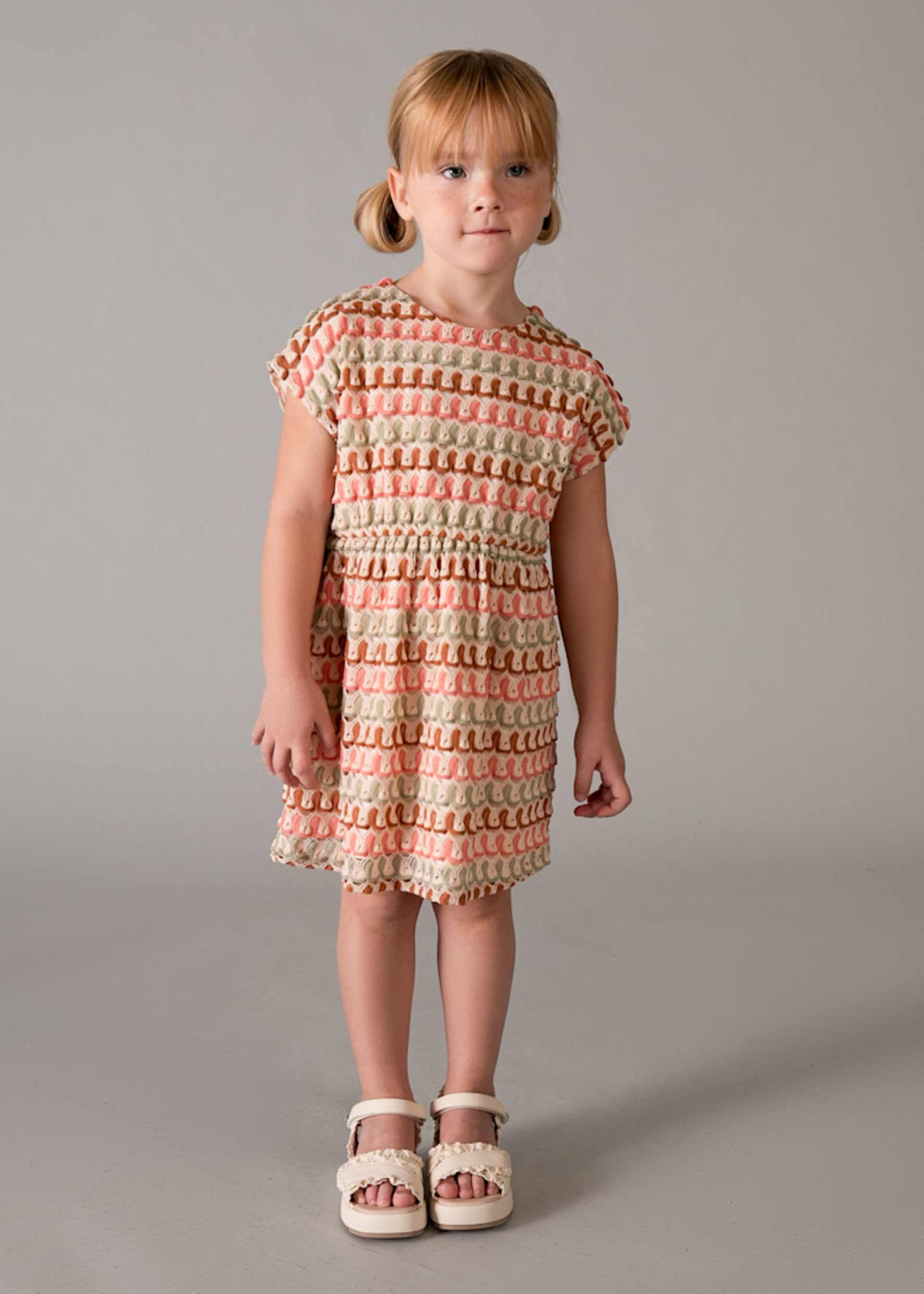 Girl multicolour crochet dress