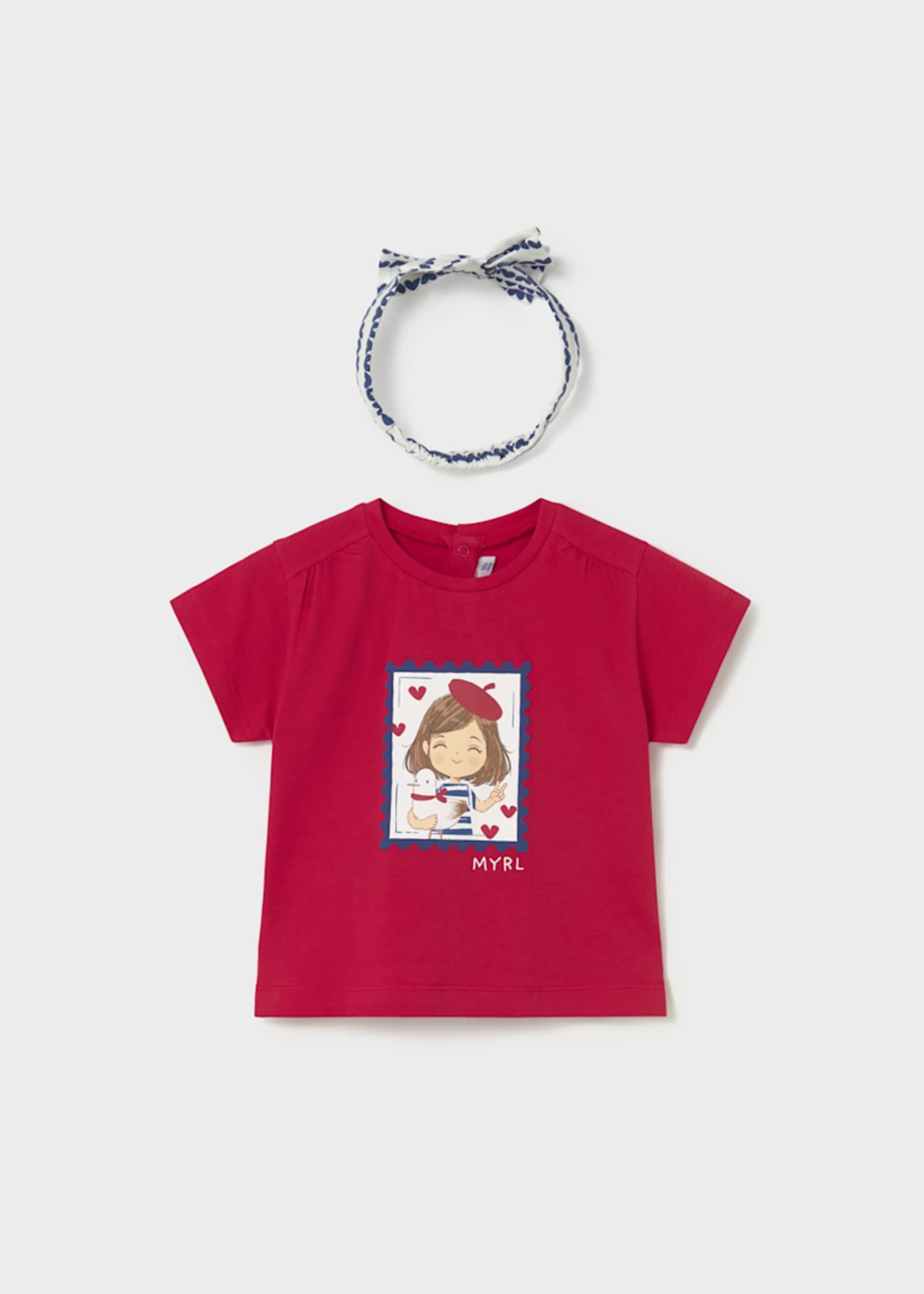 Print t-shirt with headband baby