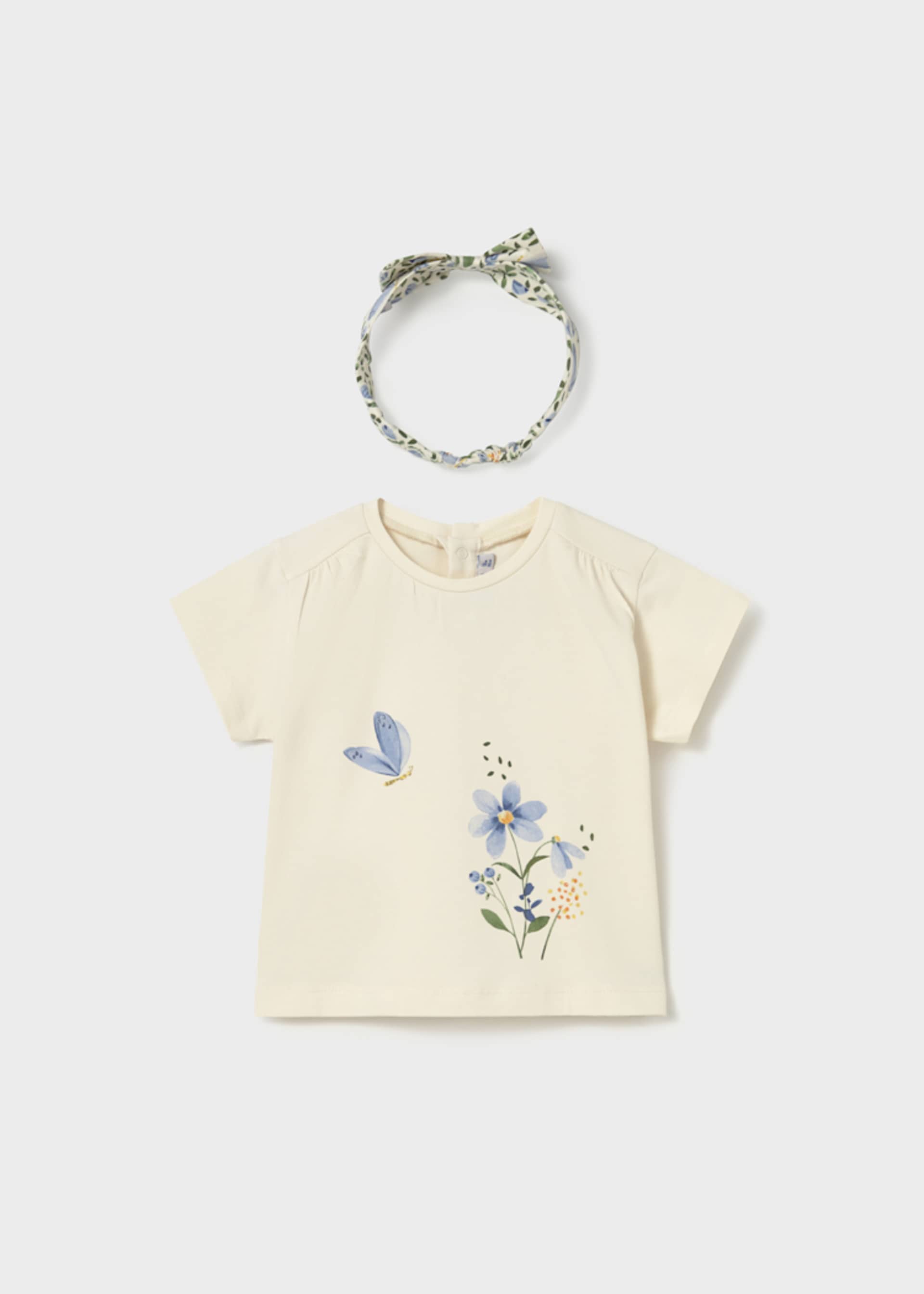 T-Shirt mit Haarband gemustert Baby T-Shirt mit Haarband gemustert Baby