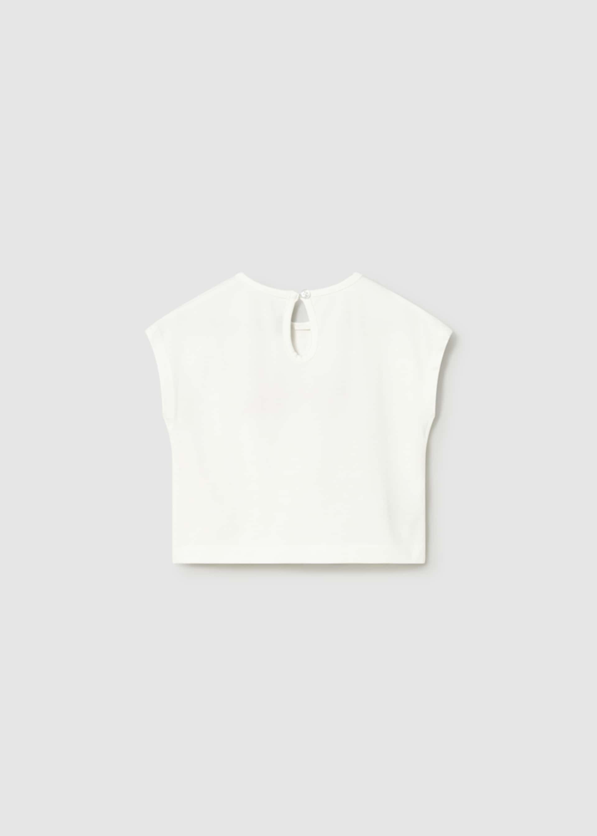 T-shirt detalhes crochê bebé