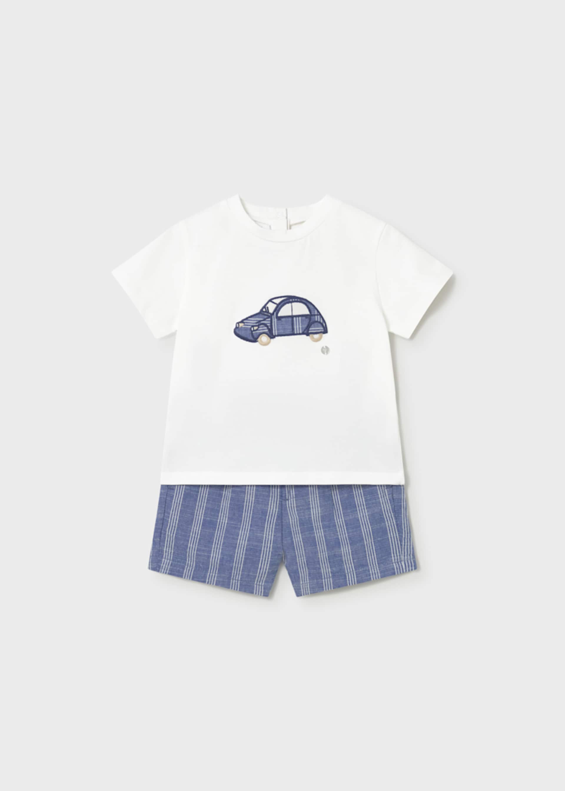 Ensemble bermuda et chemise avec lin bébé