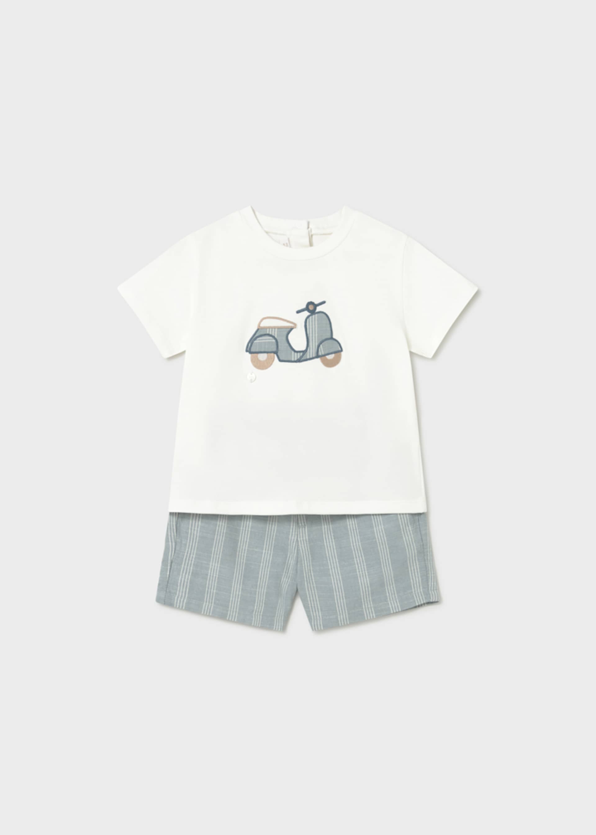 Ensemble bermuda et chemise en lin bébé