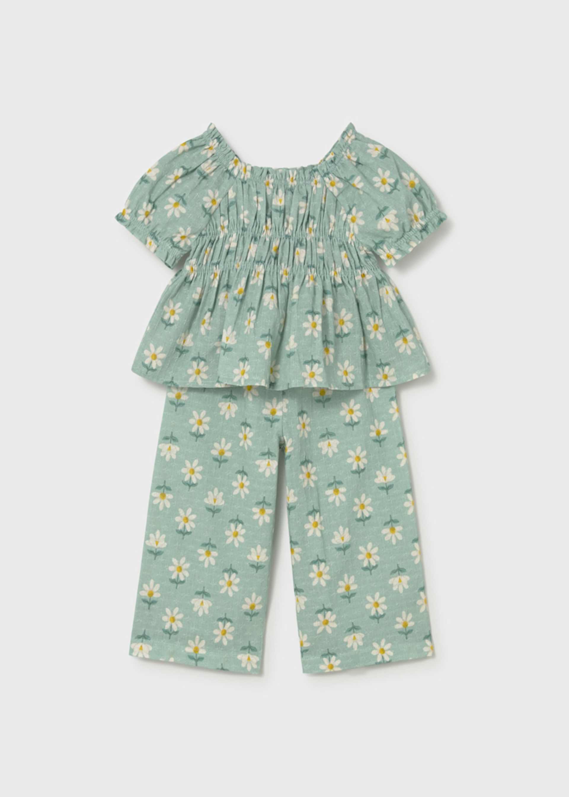 Conjunto calças e blusa estampada bebé Conjunto calças e blusa estampada bebé