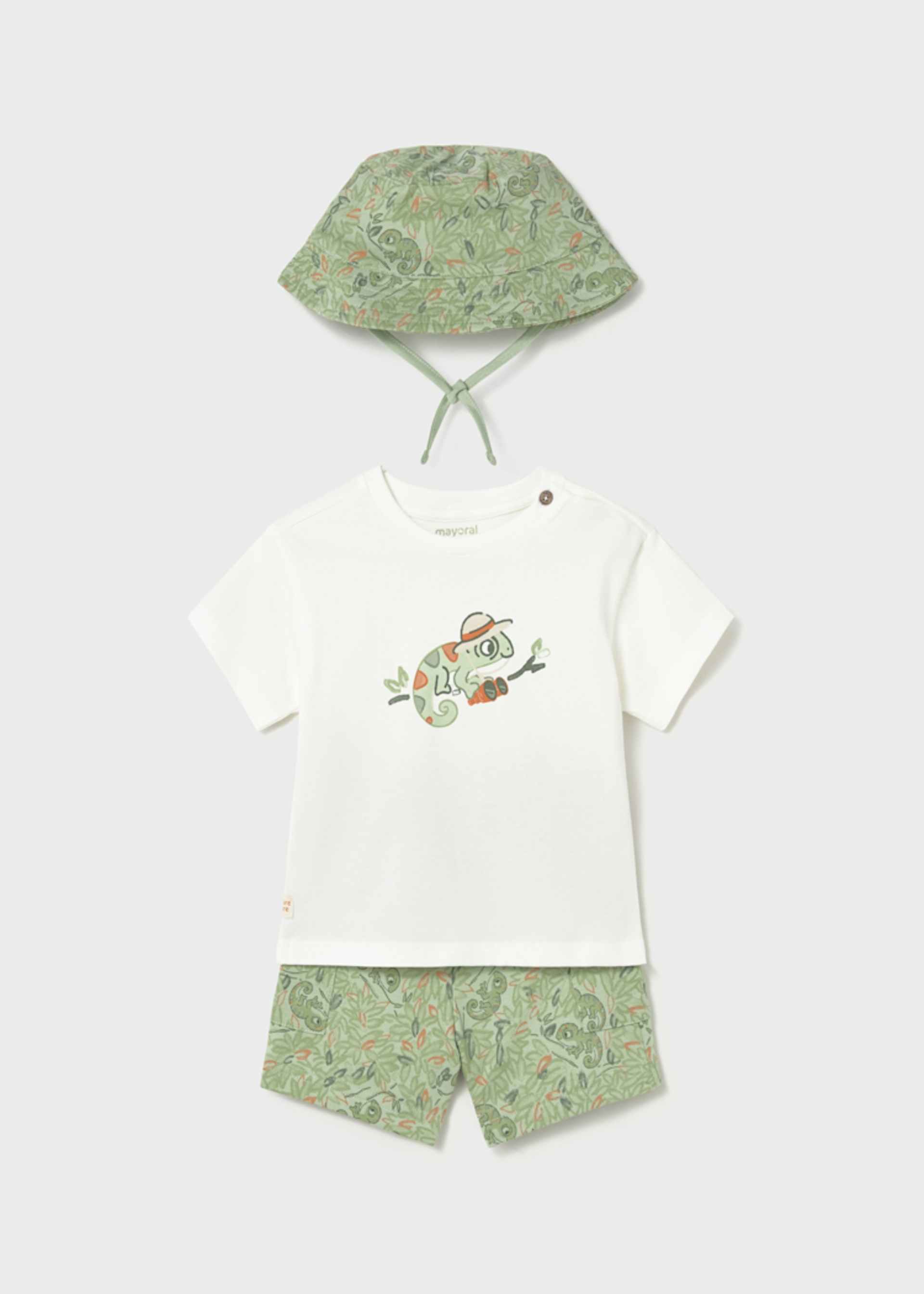 Completo in maglia 3 pezzi con cappello neonato