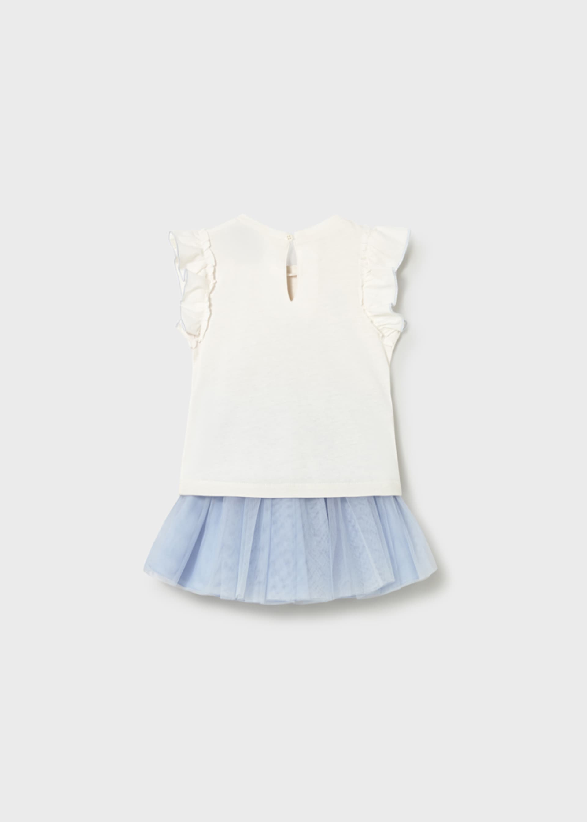 Ensemble jupe en tulle et t-shirt à volants bébé