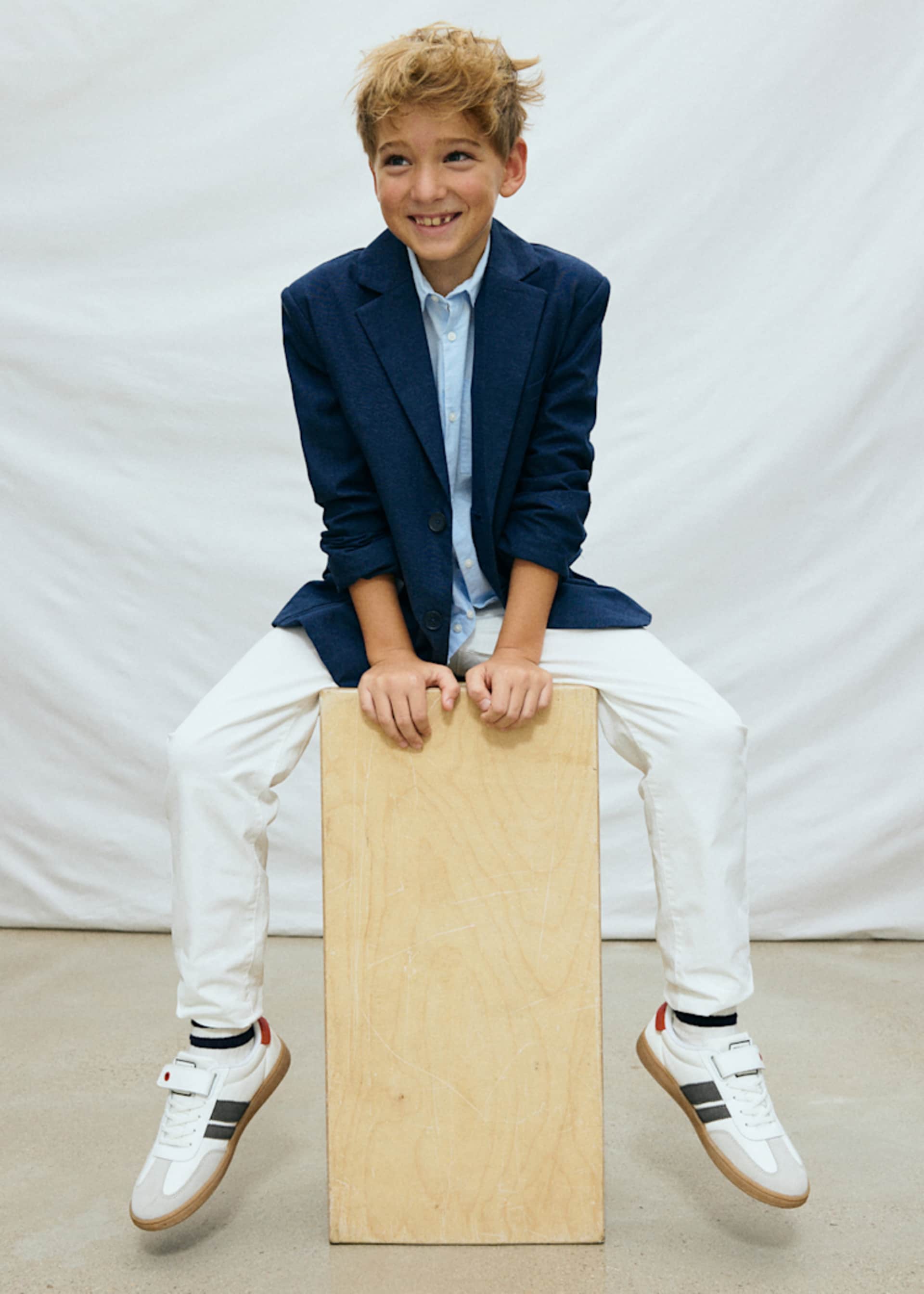 Leinen Blazer Teenager Jungen