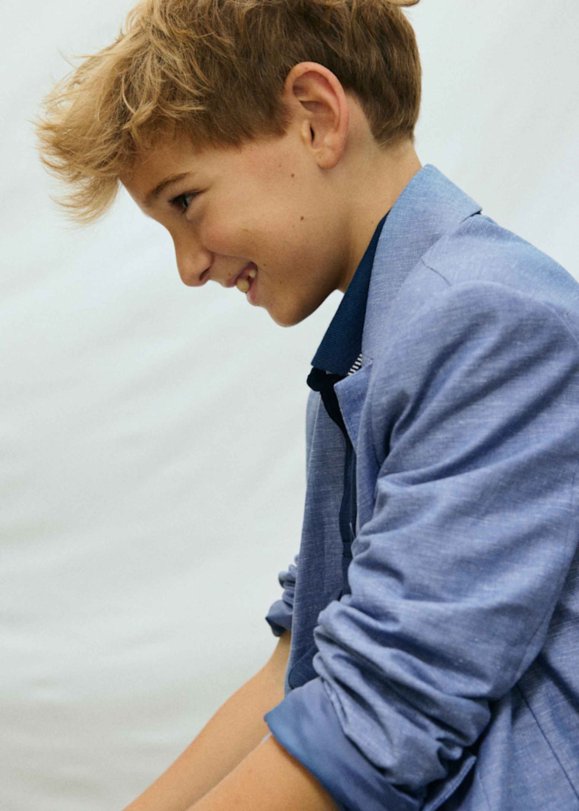 Leinen Blazer Teenager Jungen