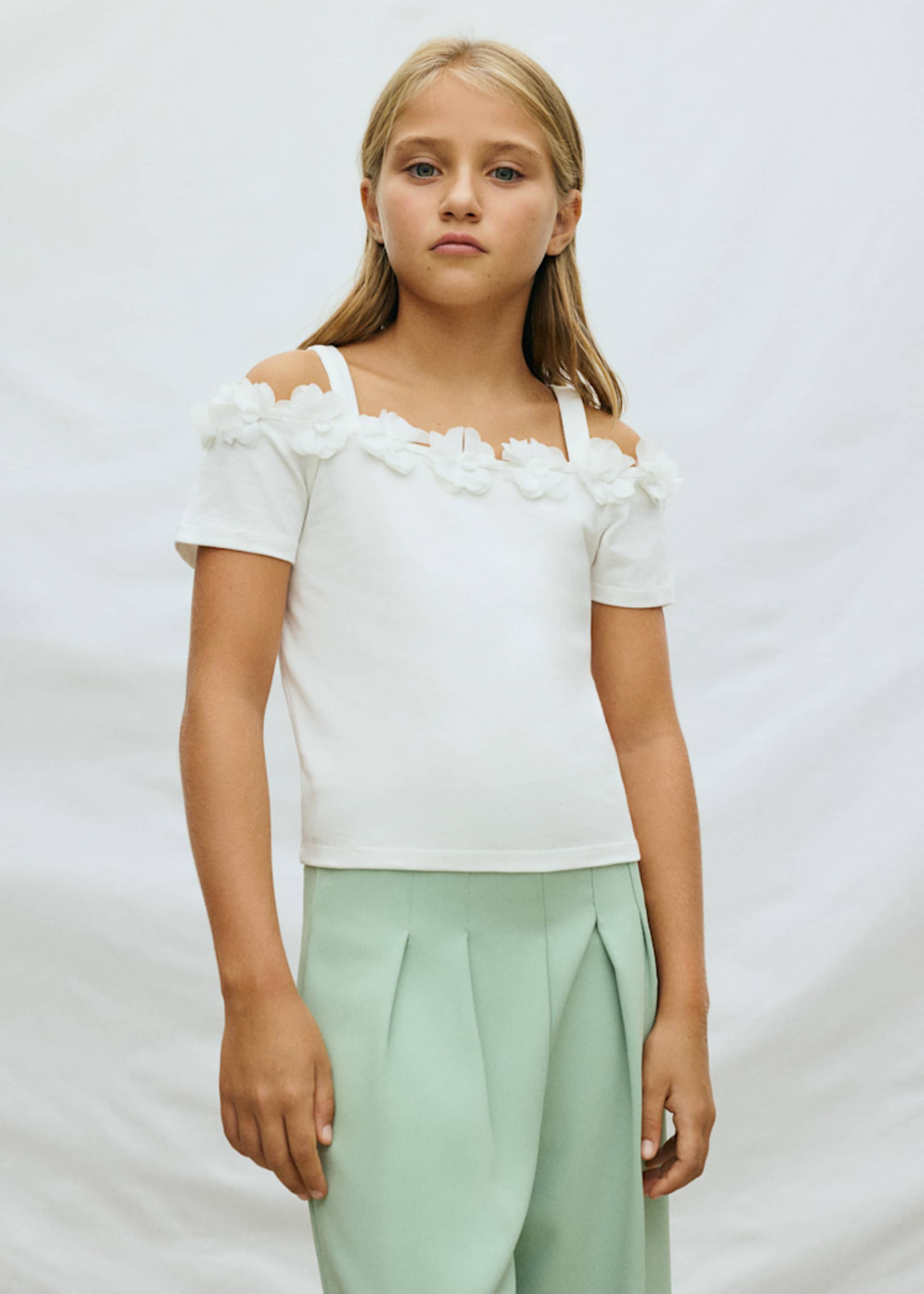 T-shirt fleurs fille