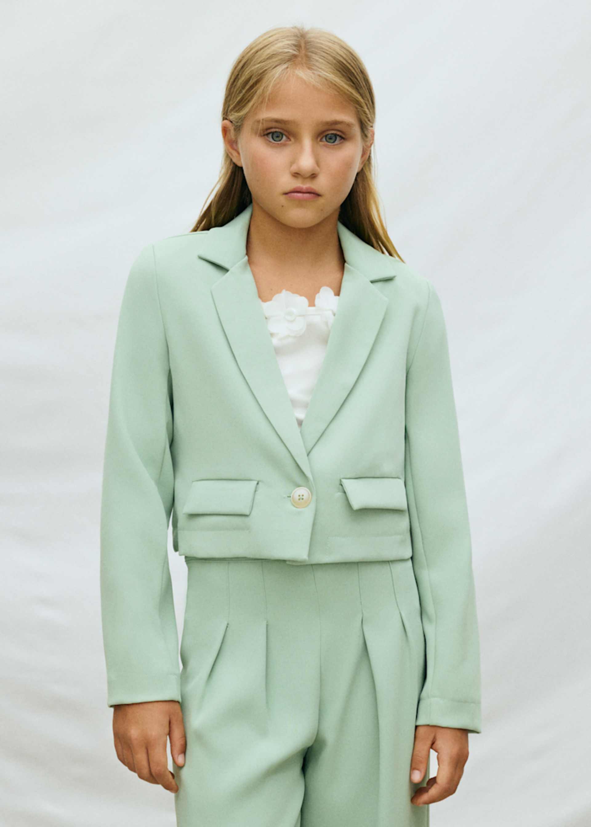 Girl's lapel jacket