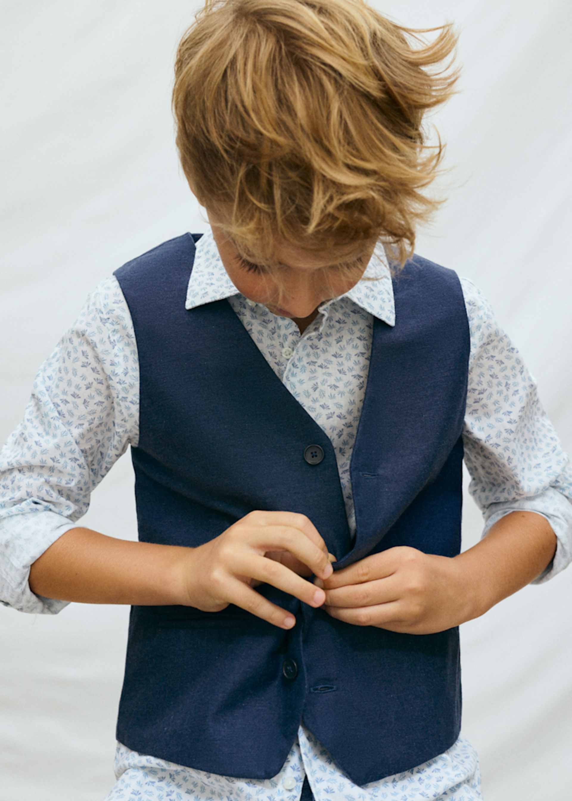 Gilet habillé en lin garçon