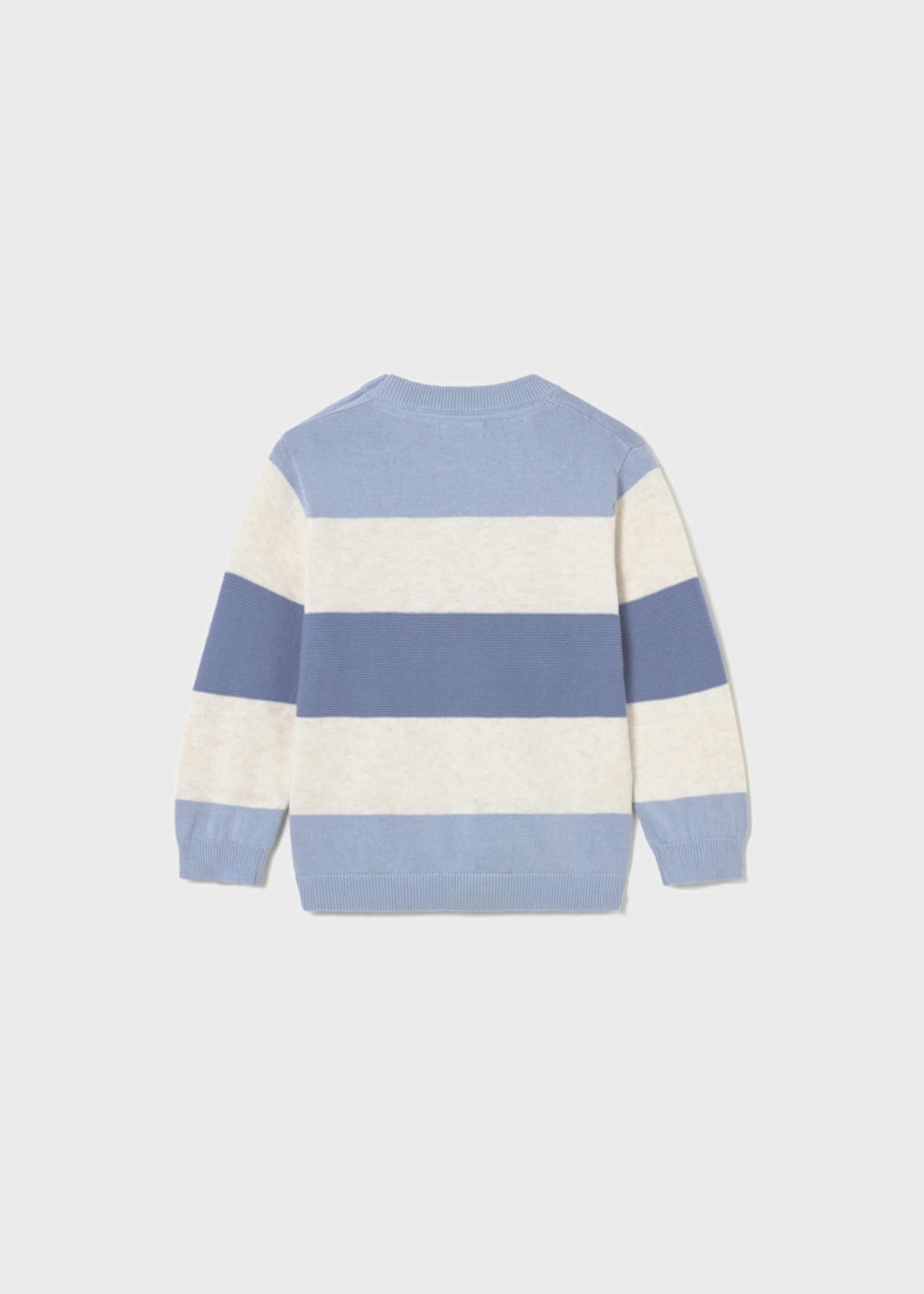 Baby knitted jumper with stripes