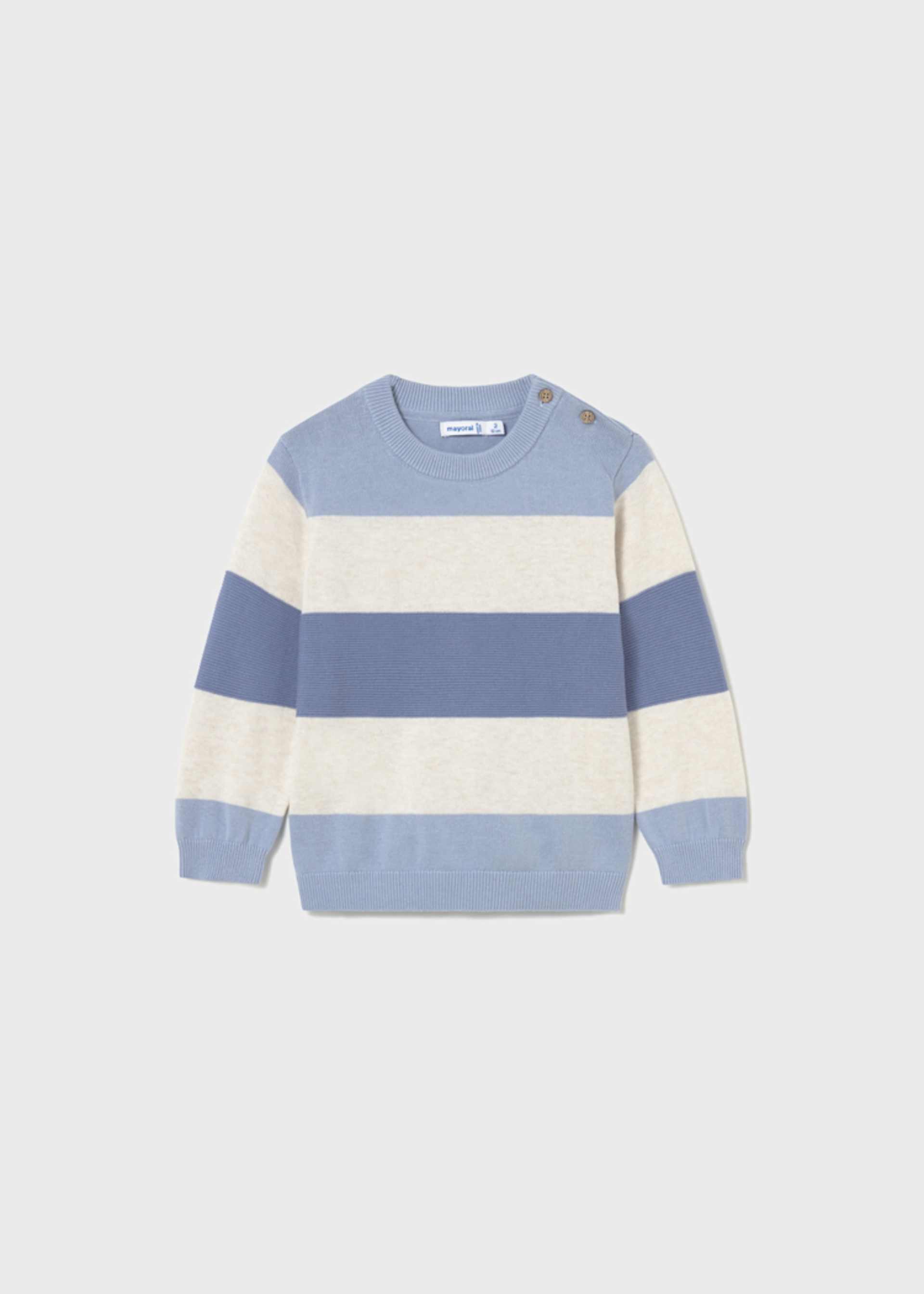 Baby knitted jumper with stripes