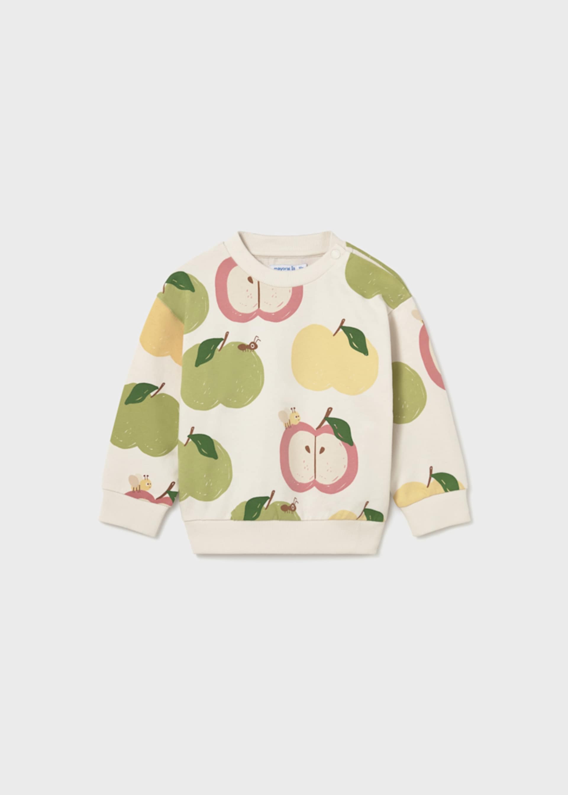Fruit print fleece jumper
