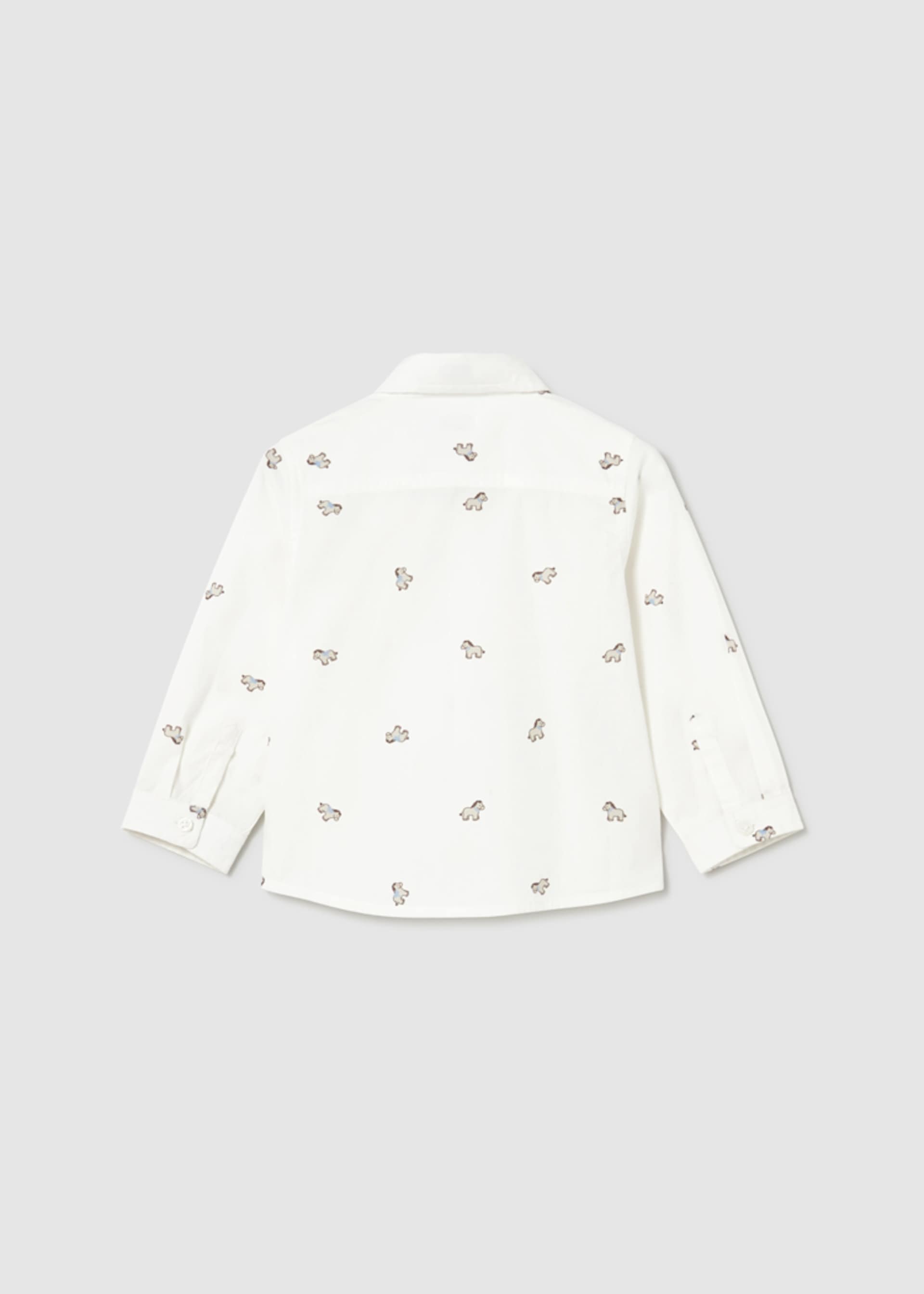 Printed poplin shirt