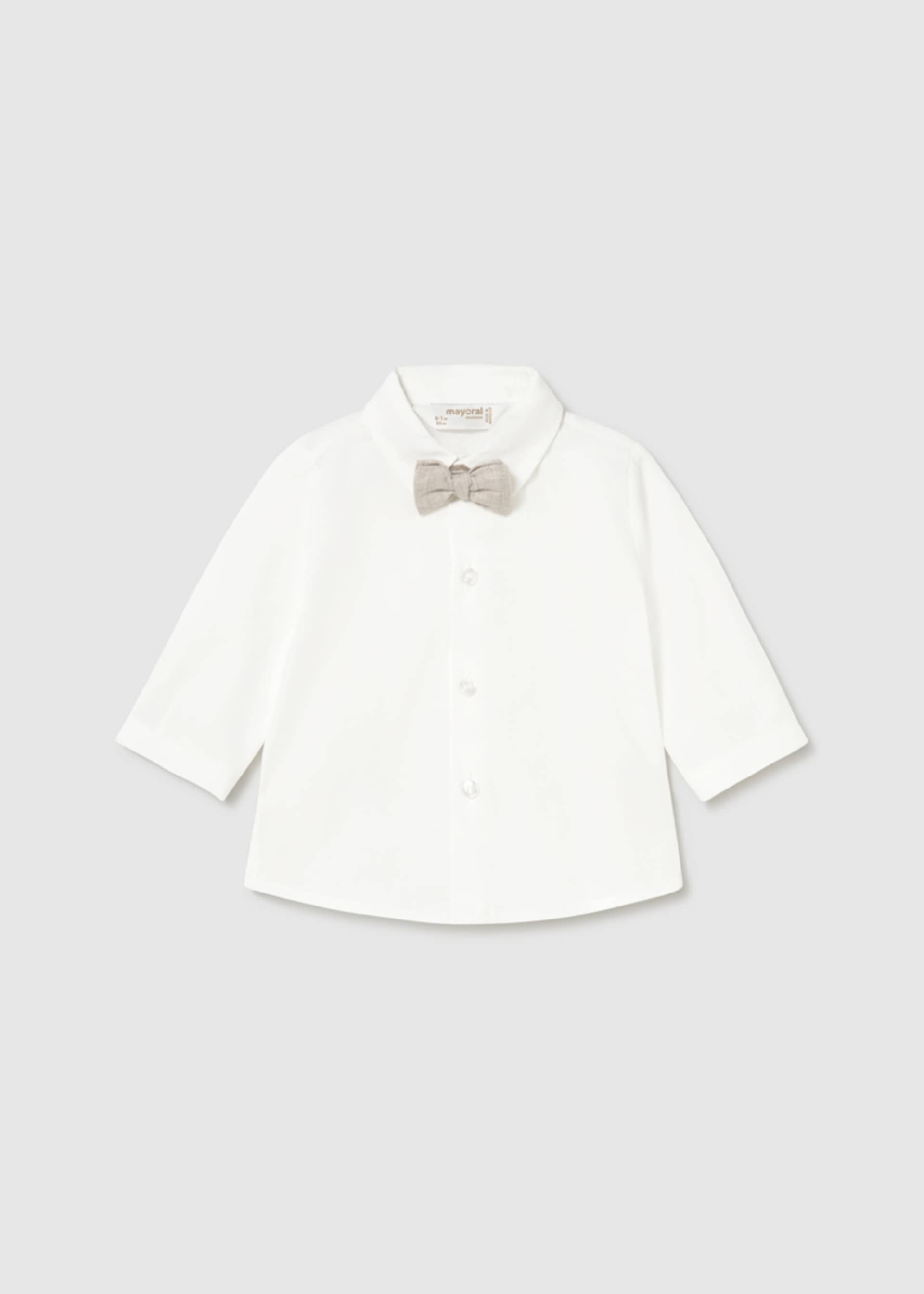 Long-sleeved shirt with bow tie for newborns