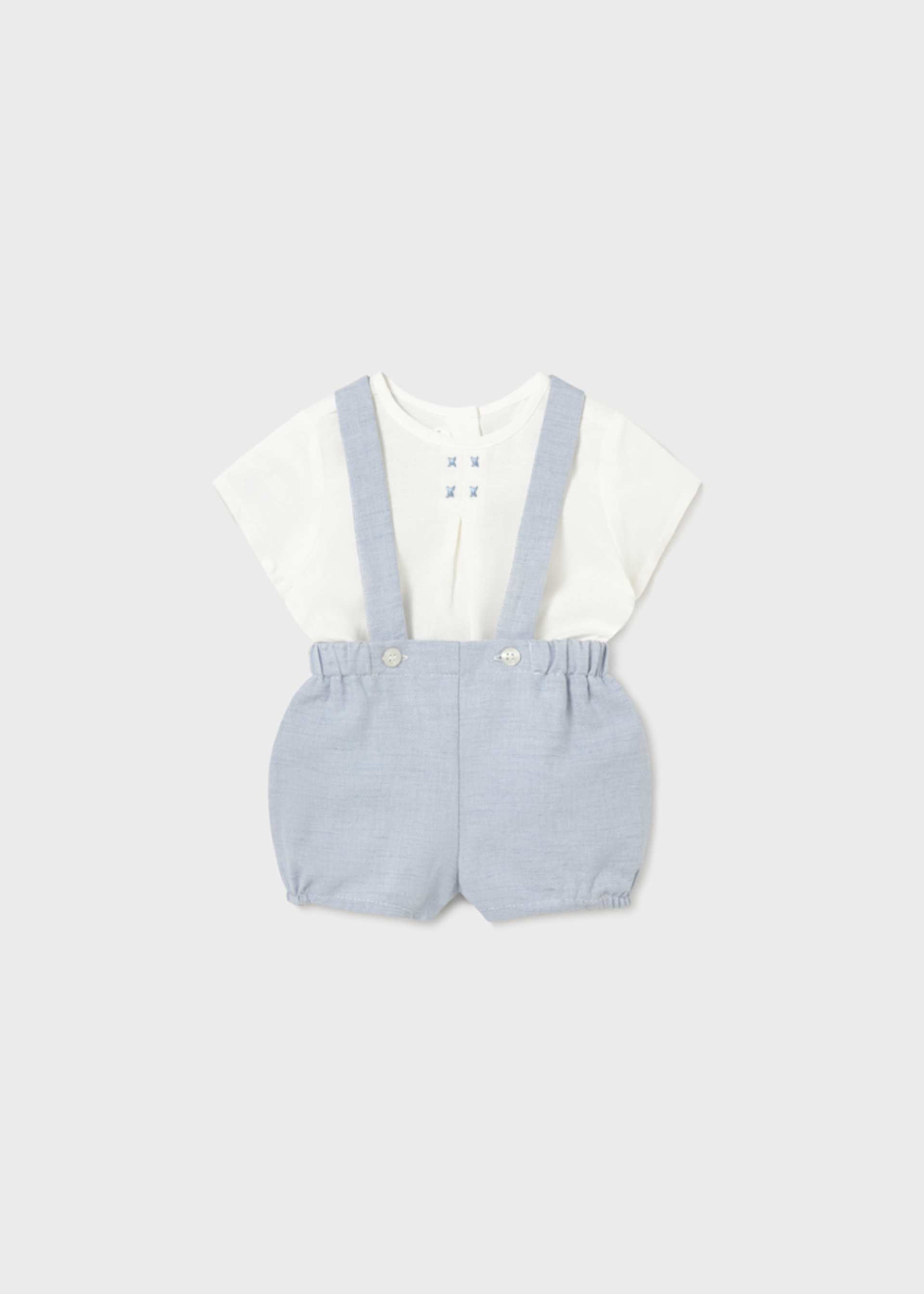Newborn set shorts with suspenders and shirt Newborn set shorts with suspenders and shirt