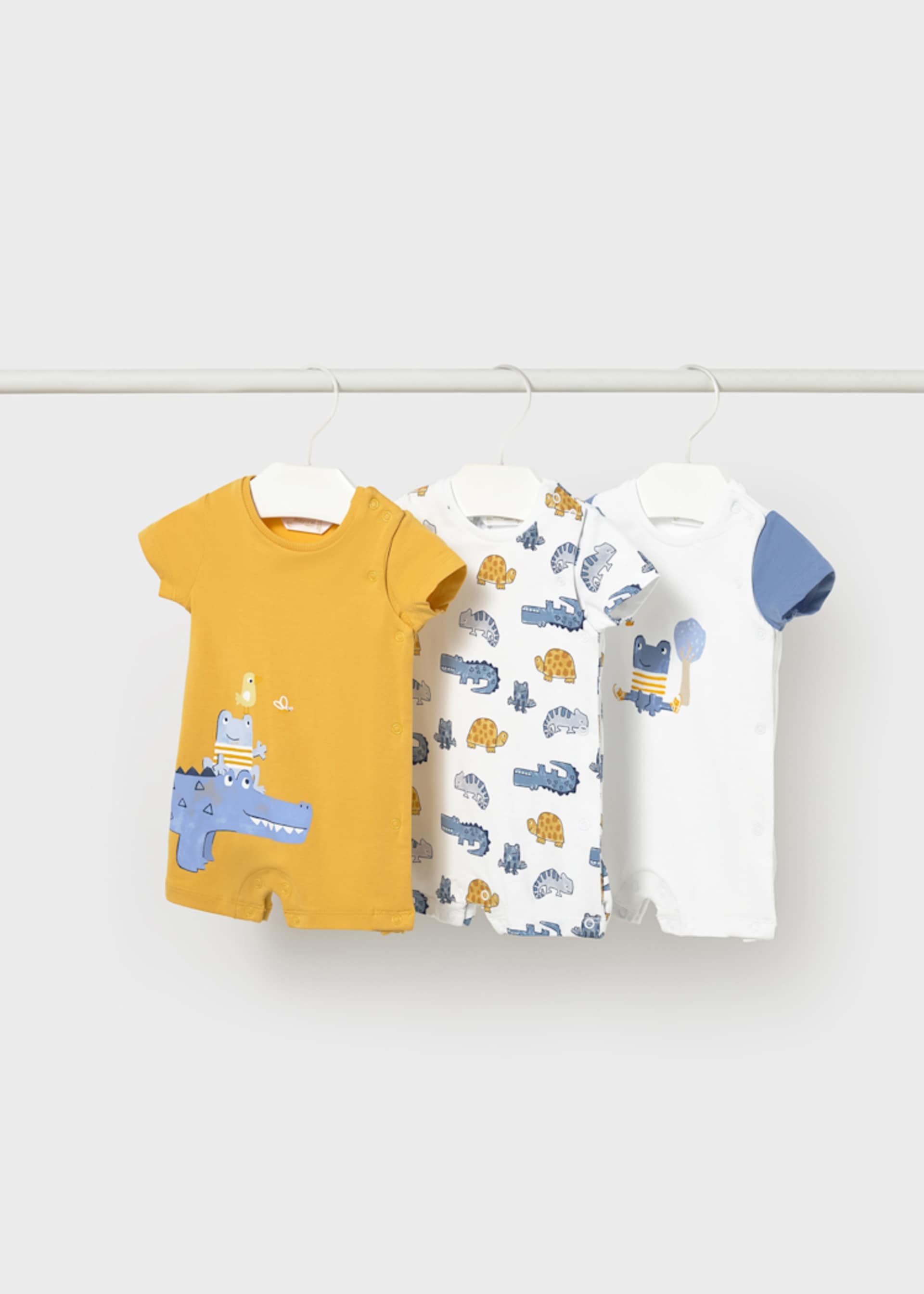 Pack 3 babygrows curtos recém nascido