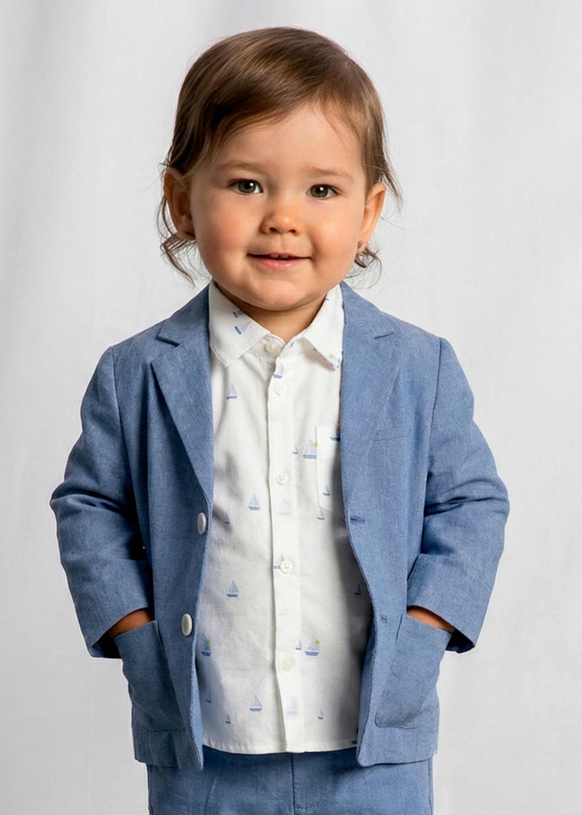 Blazer mit Leinenanteil Baby