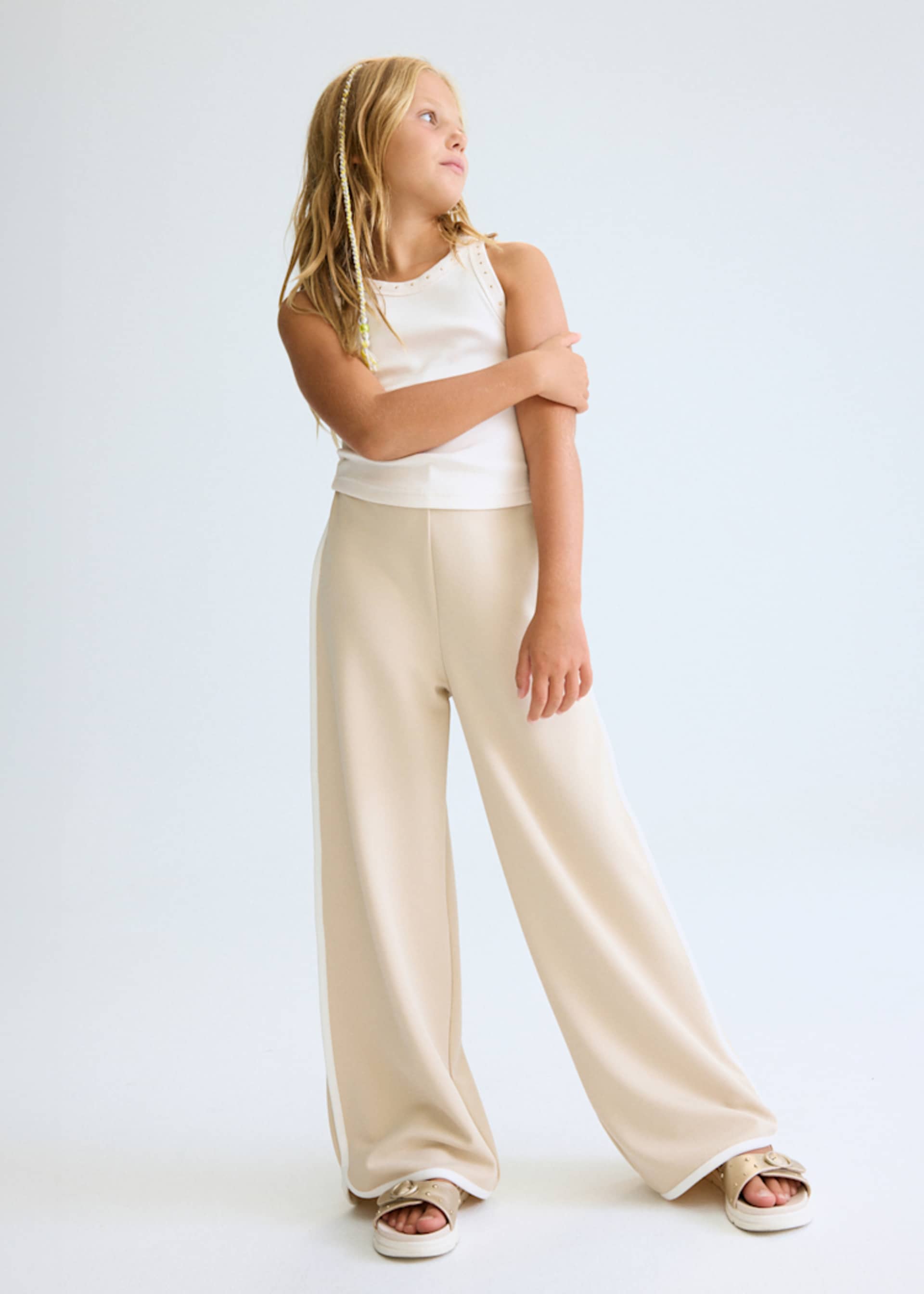 Girls' long knit pants