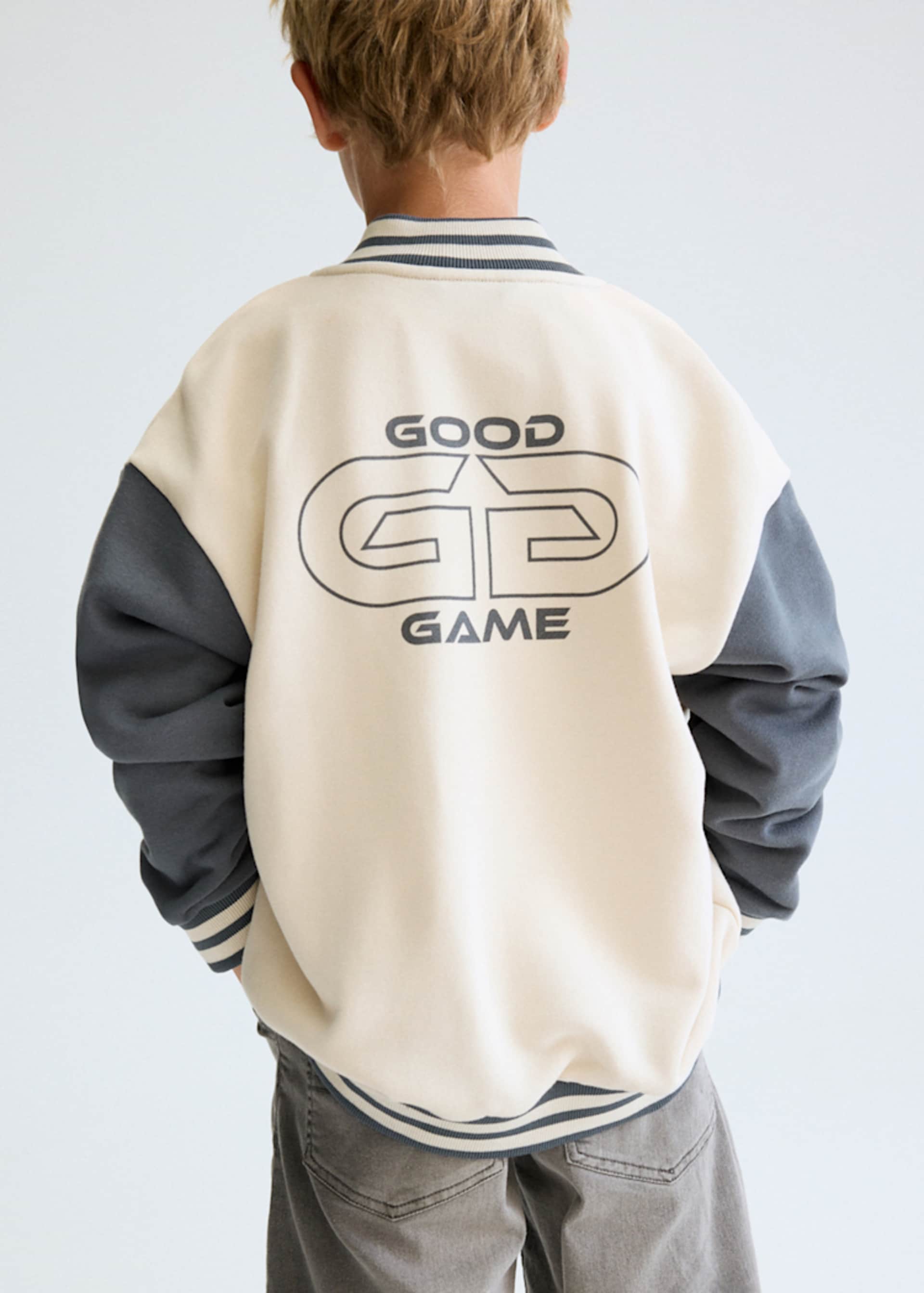 Boy Striped Bomber Jacket