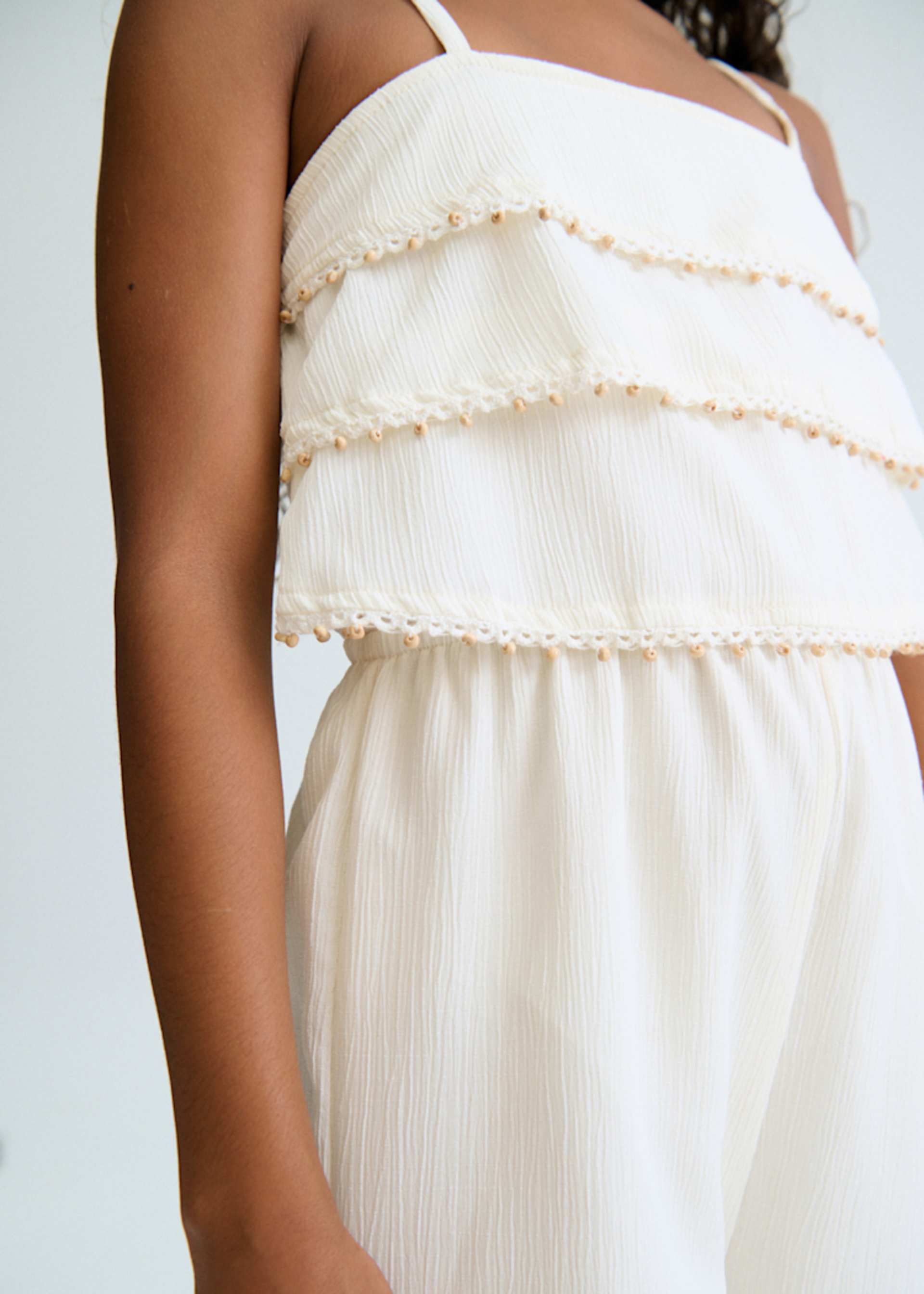 Langer Jumpsuit Rüschendetails Teenager Mädchen