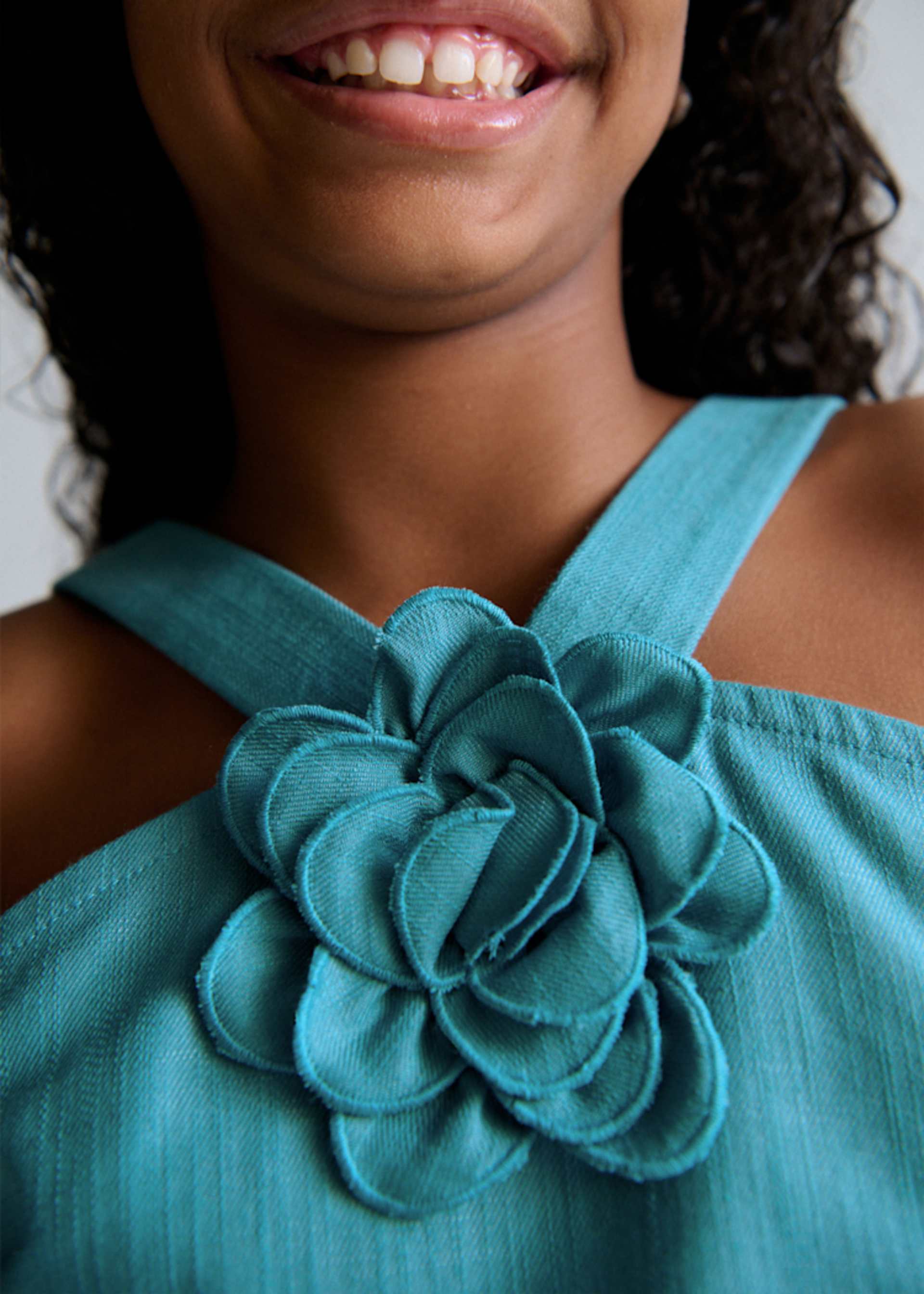 Conjunto calção e top flor rapariga