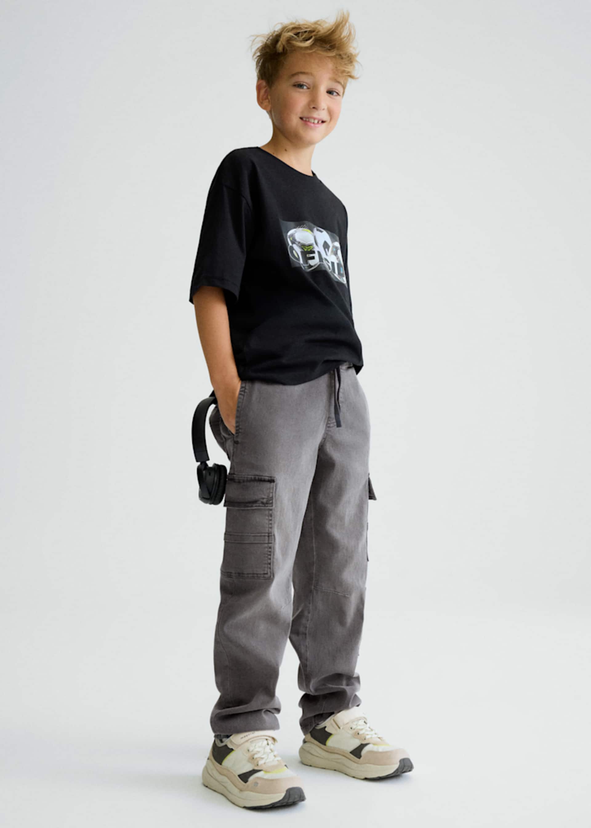 Pantalone jeans cargo ragazzo