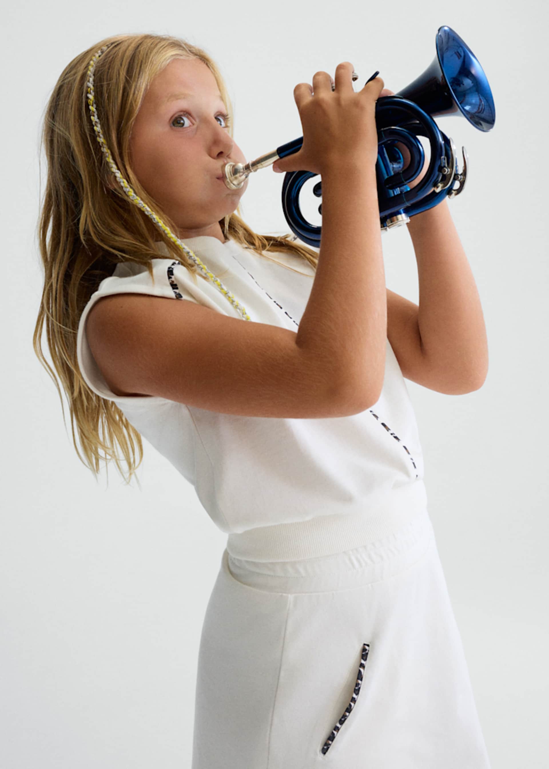 Ensemble jupe et t-shirt contrasté fille