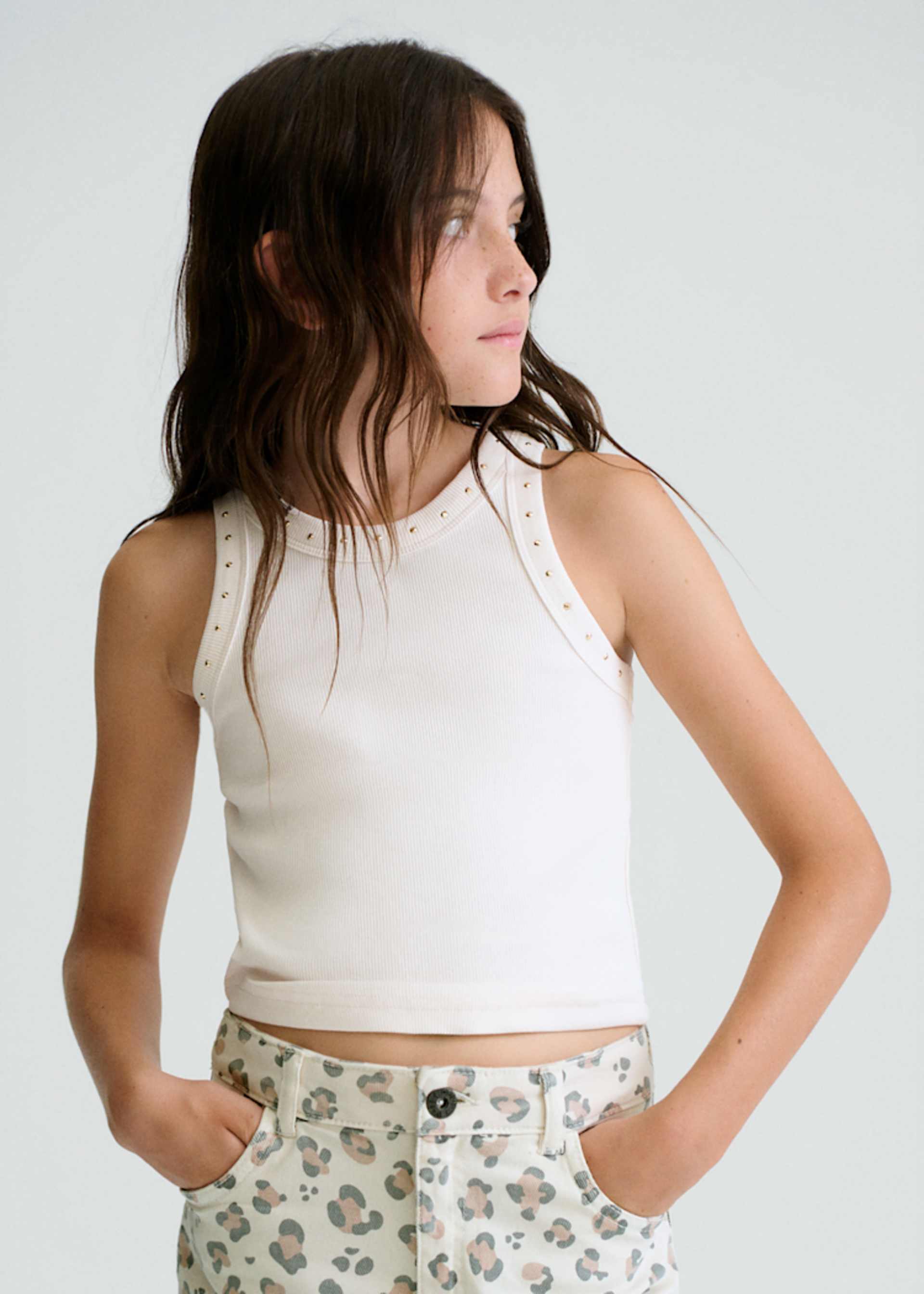 Débardeur côtelé fille Débardeur côtelé fille