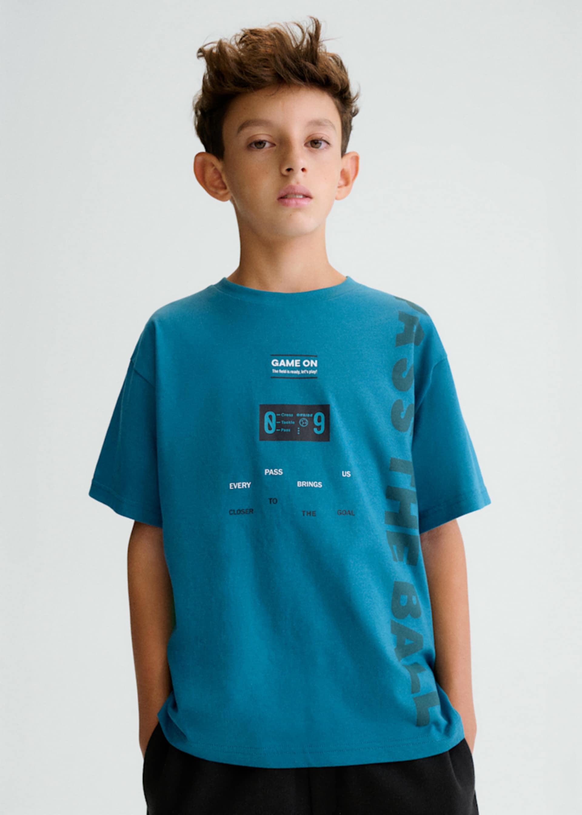 Camiseta letras fútbol chico