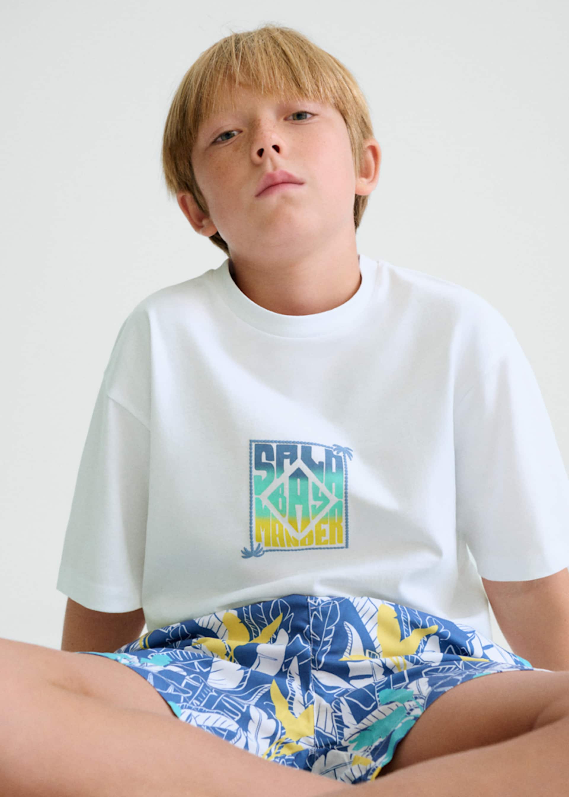 T-Shirt gemustert Teenager Jungen