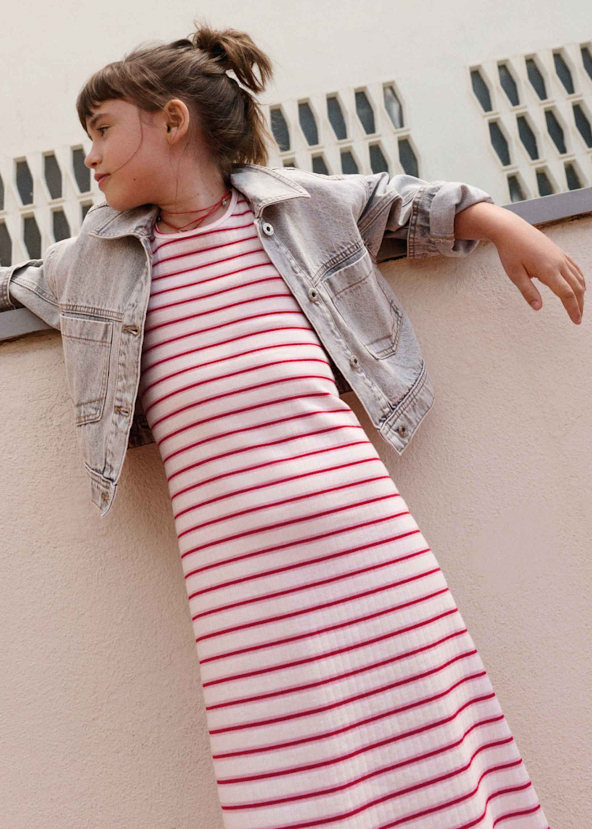 Vestito righe ragazza