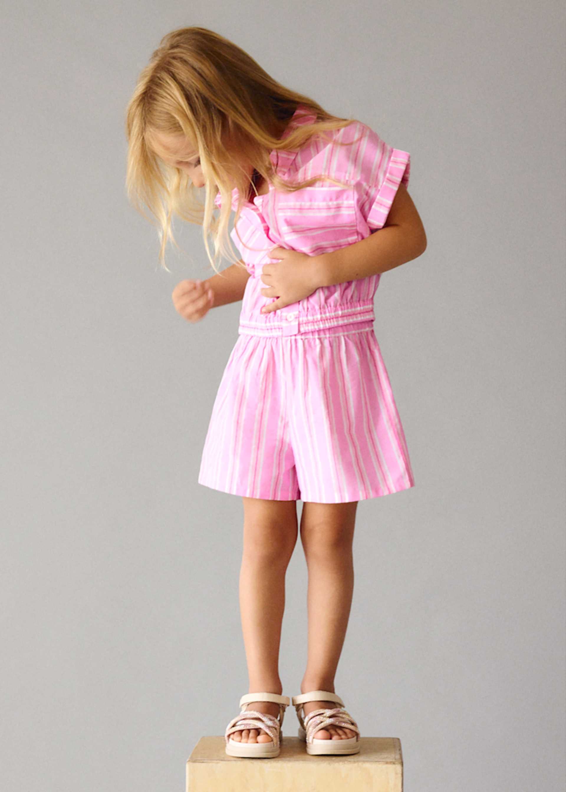 Striped short set girl