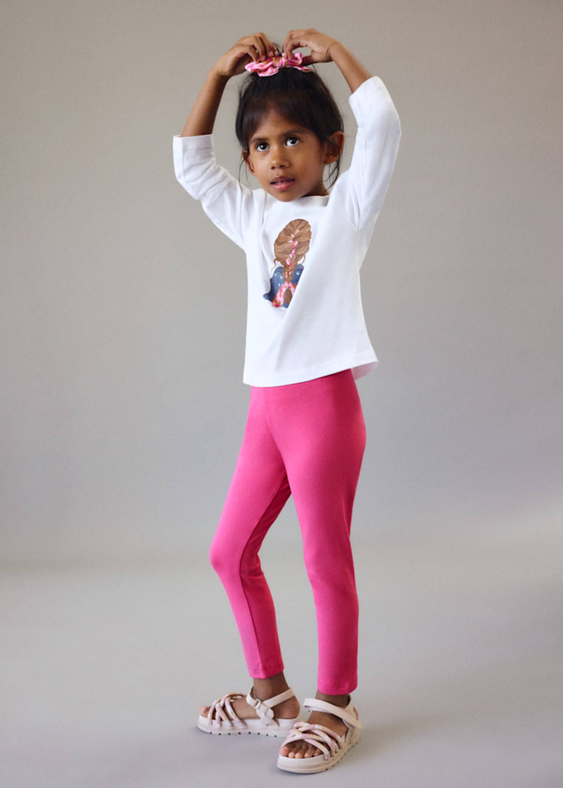 Lange Leggings basic Mädchen