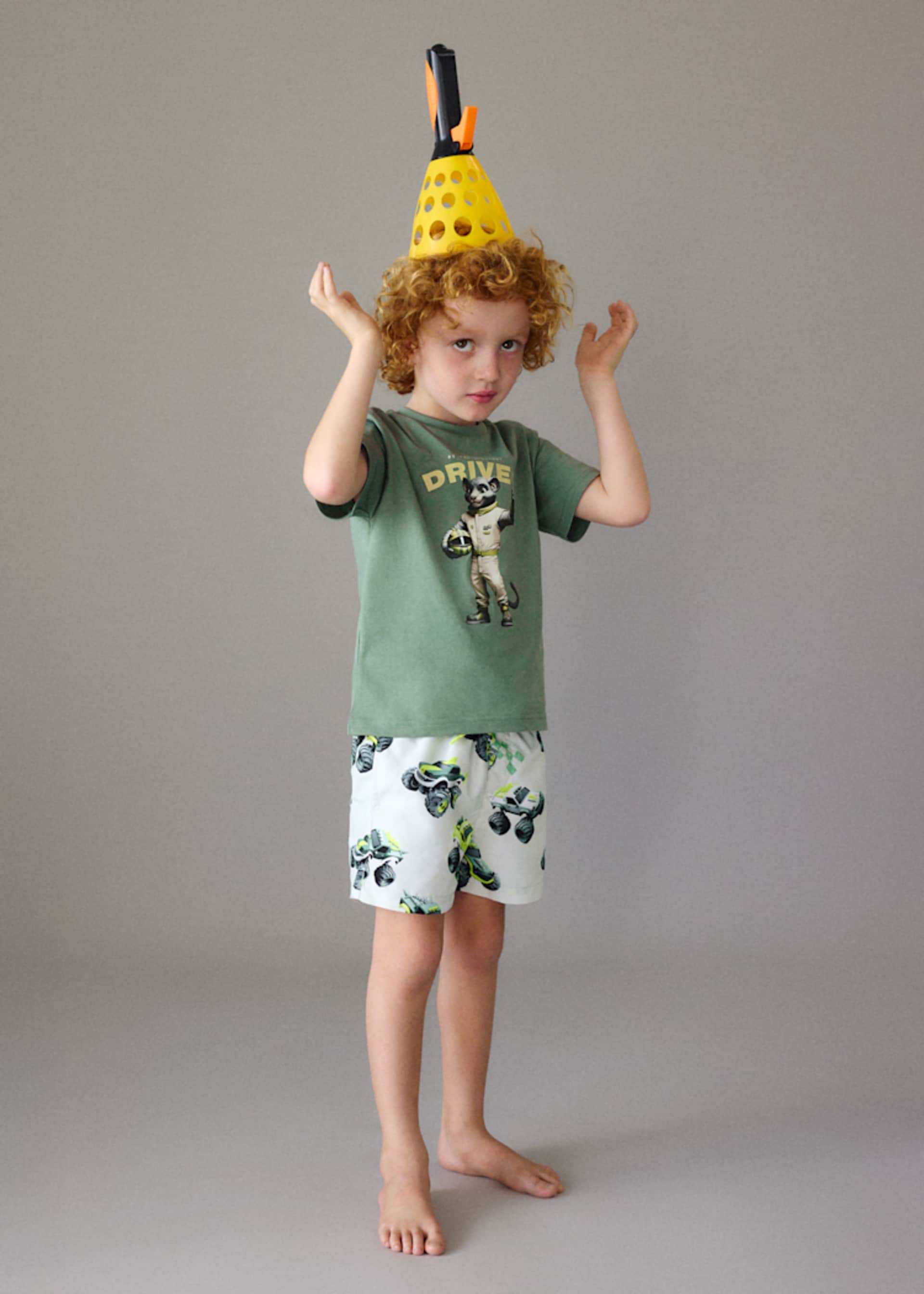 Bermuda print swim shorts boy