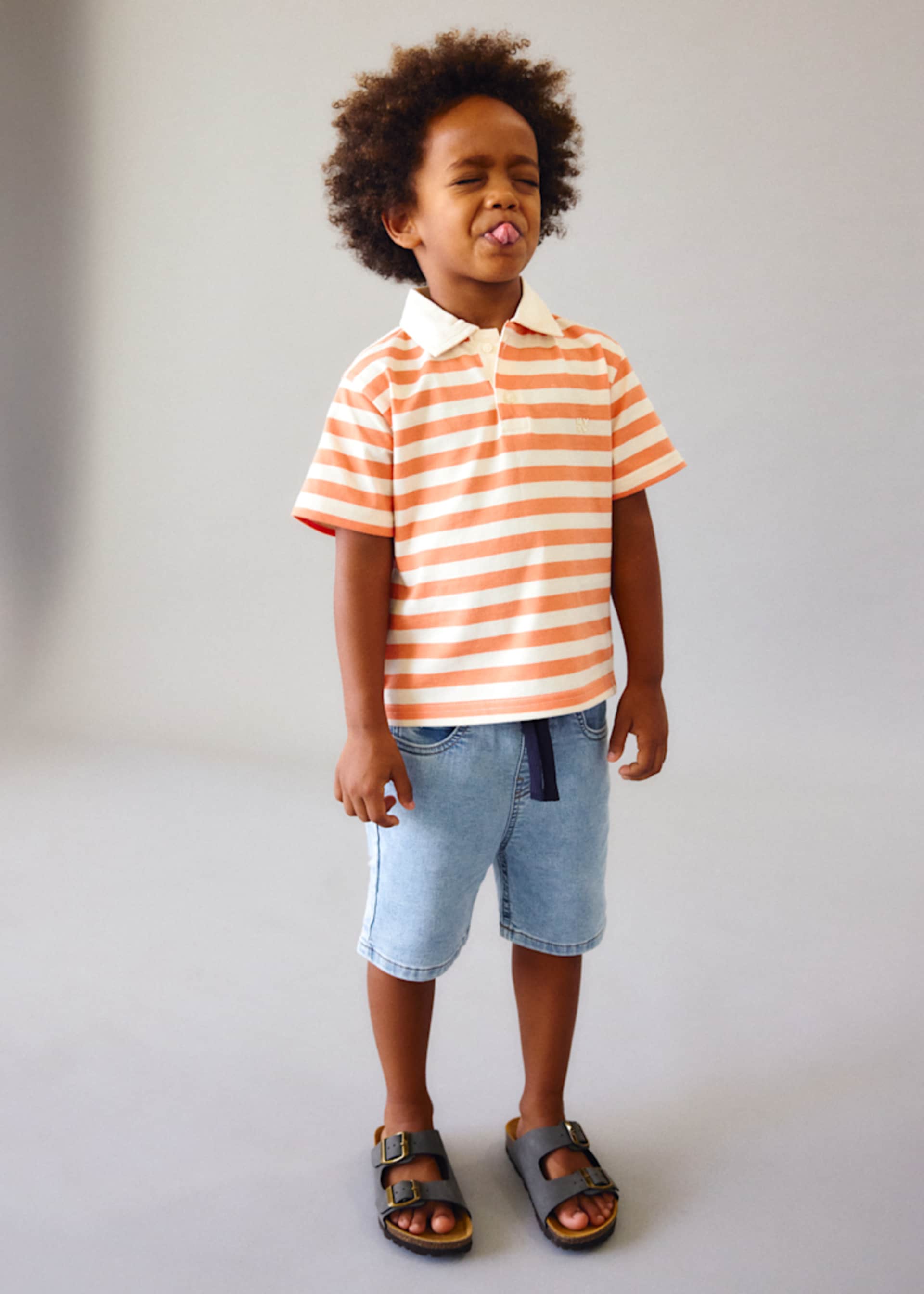 Bermuda de mezclilla jogger niño