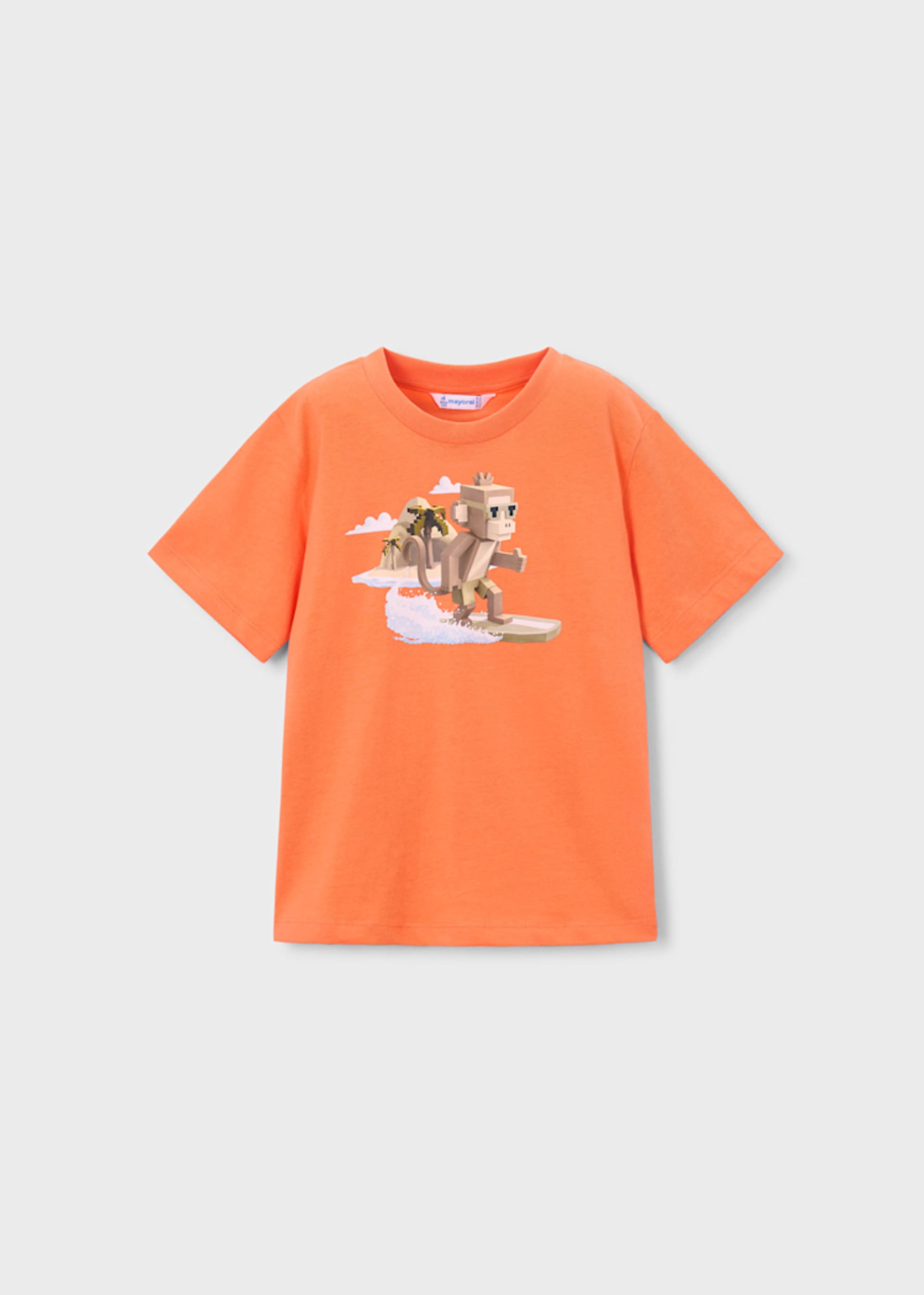 Playera estampado mono surf niño