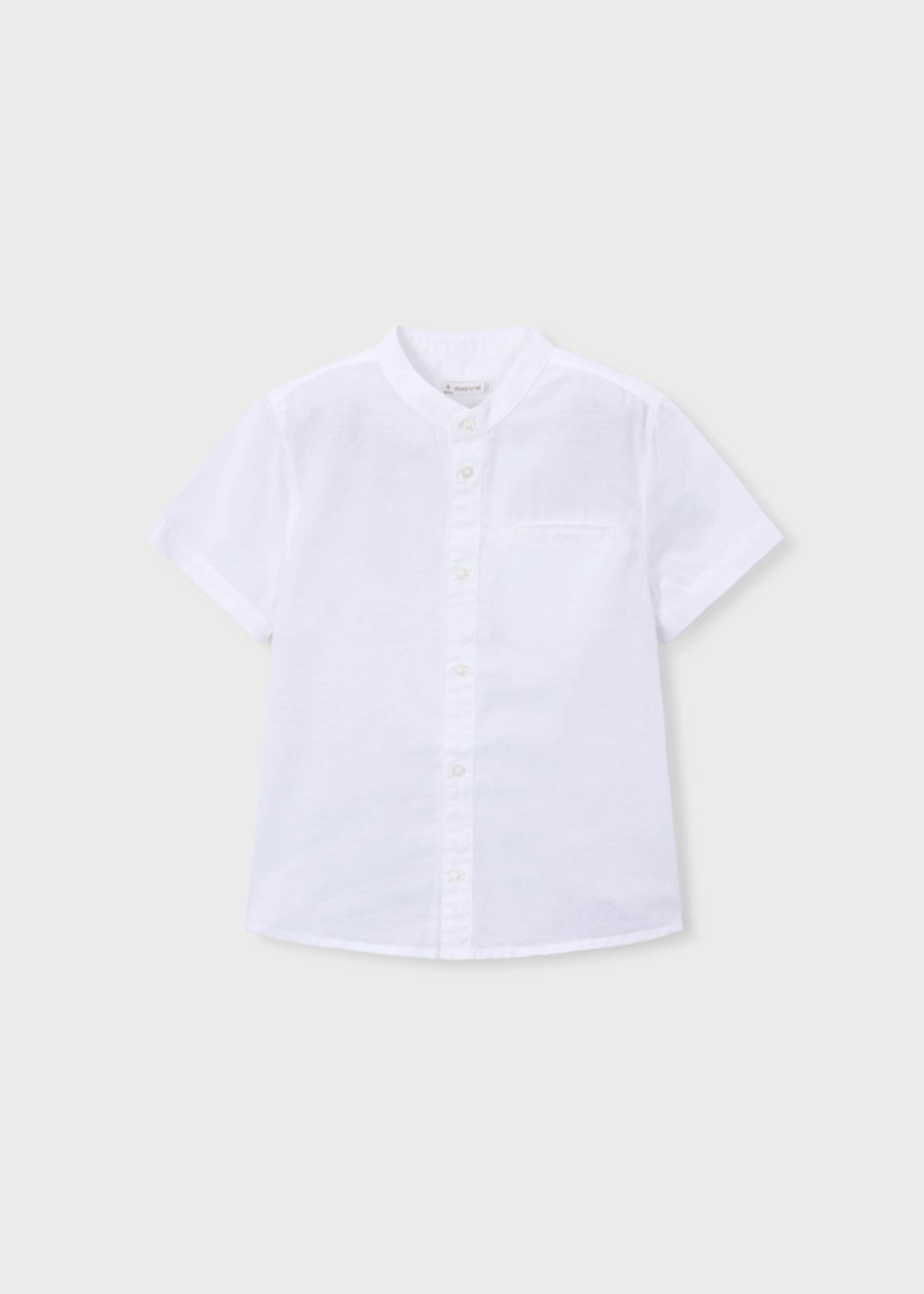 Camisa gola mao com linho menino