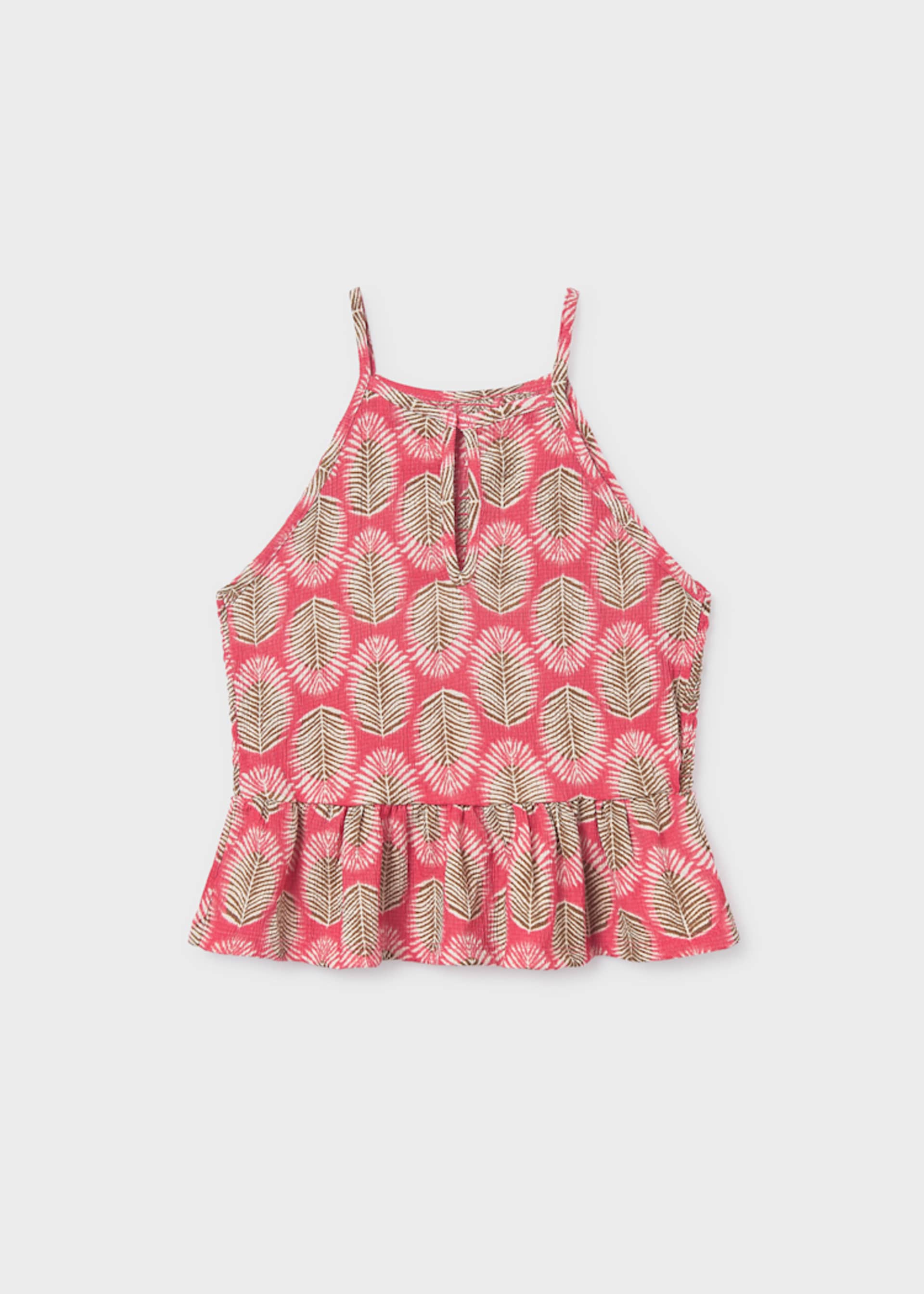 Girls knit print top