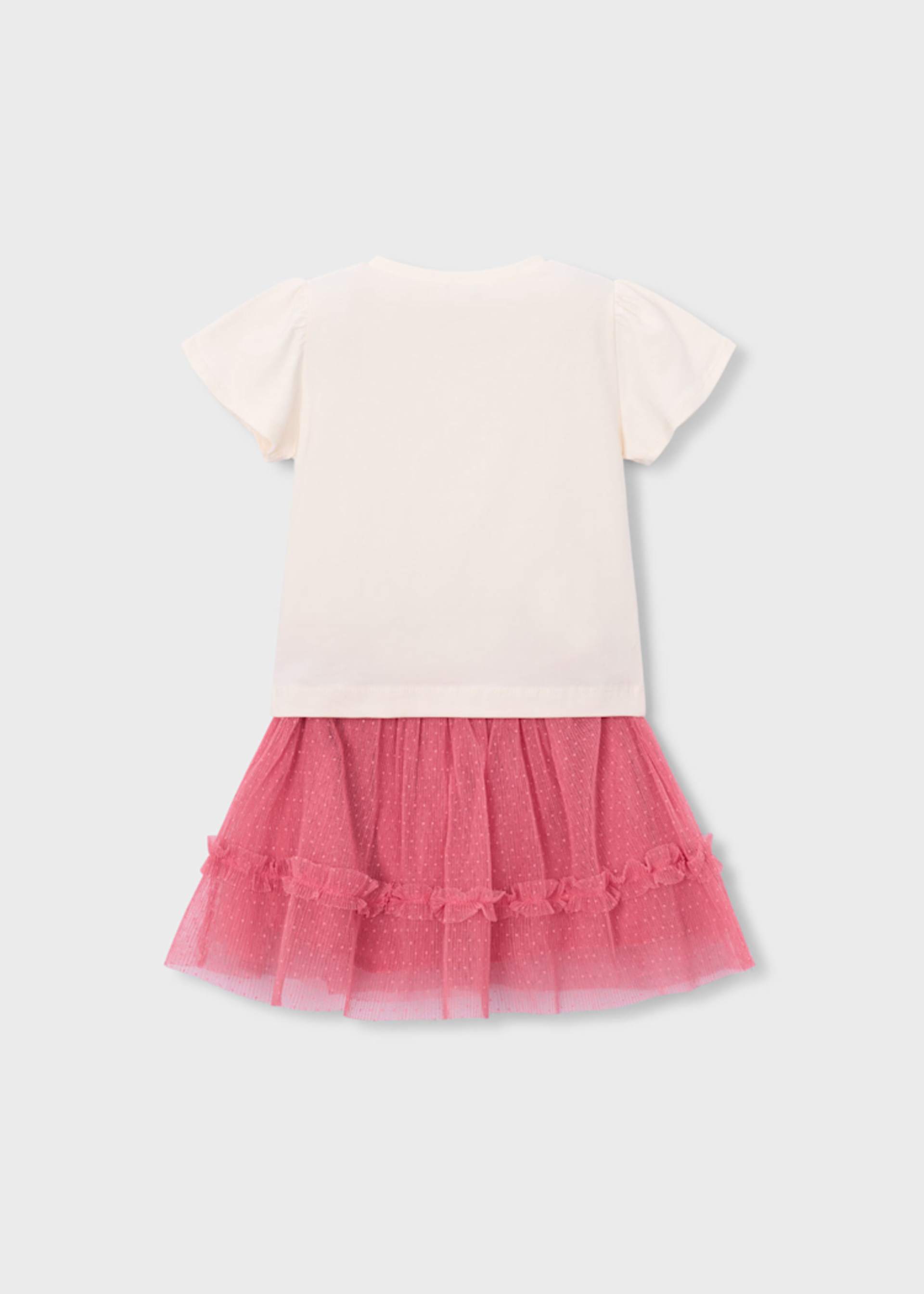 Completo gonna tulle e maglietta bambina